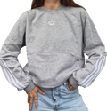 Adidas Sweatshirt Grey | Basic Grey 3-Stripes (L)