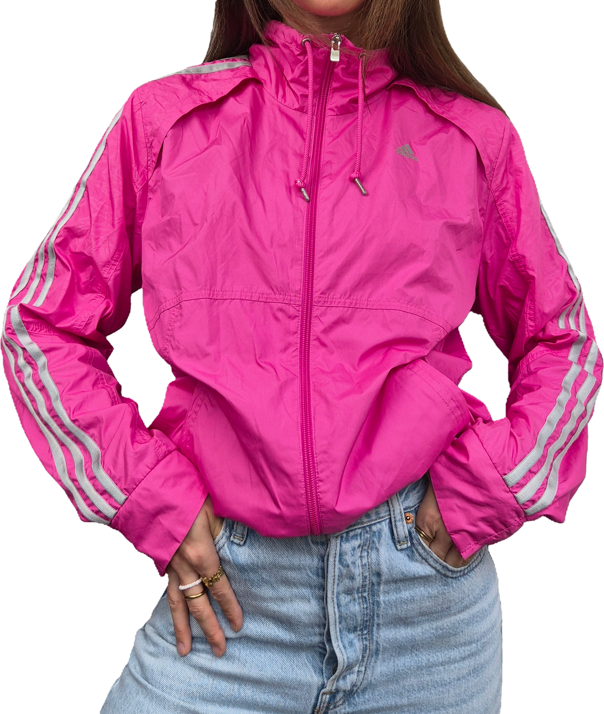 Vintage Adidas Windbreaker | Bubble Pink | 2011 (L)