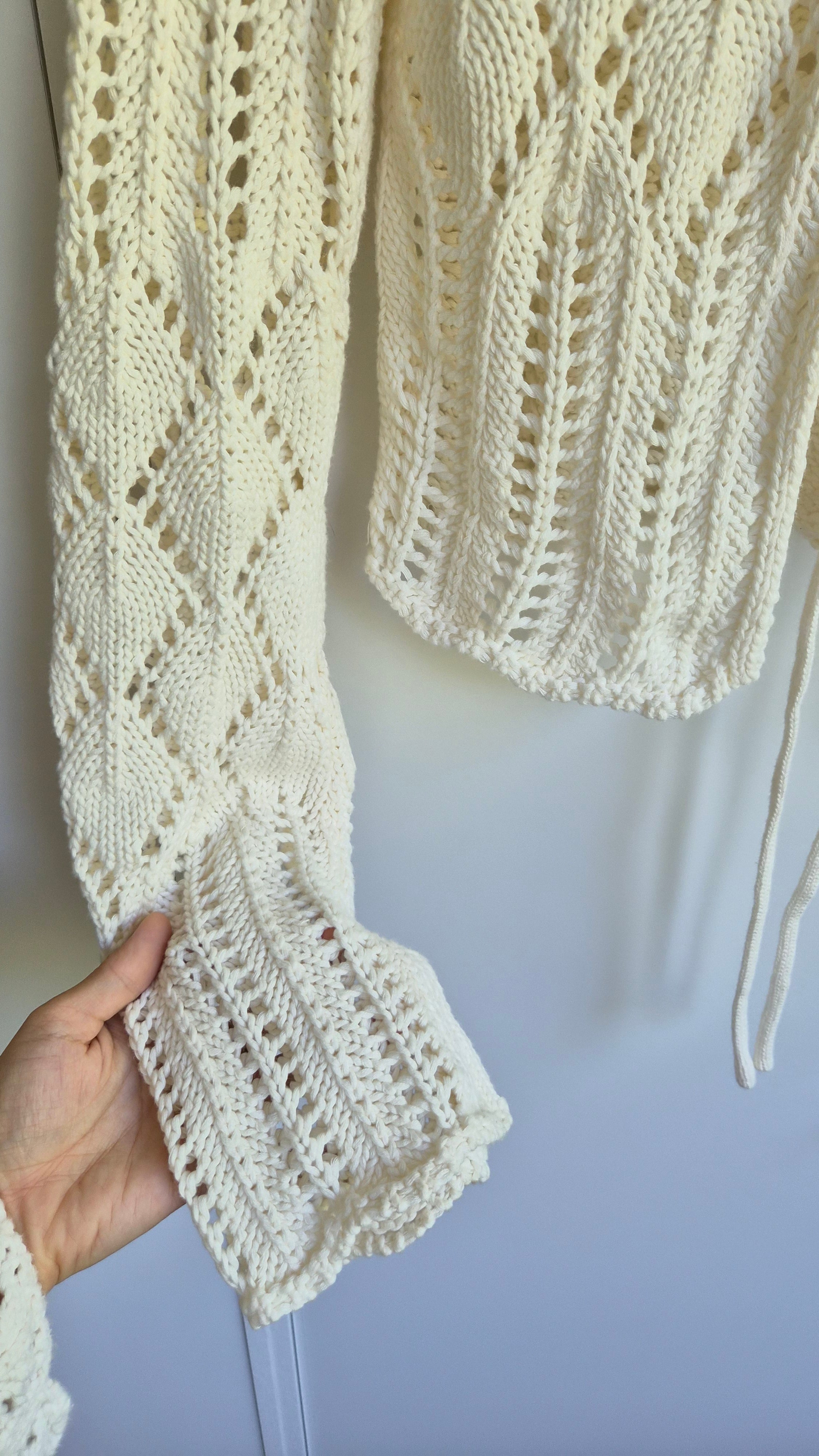 Baumwoll Jäckchen | Weiß | Boho | XS