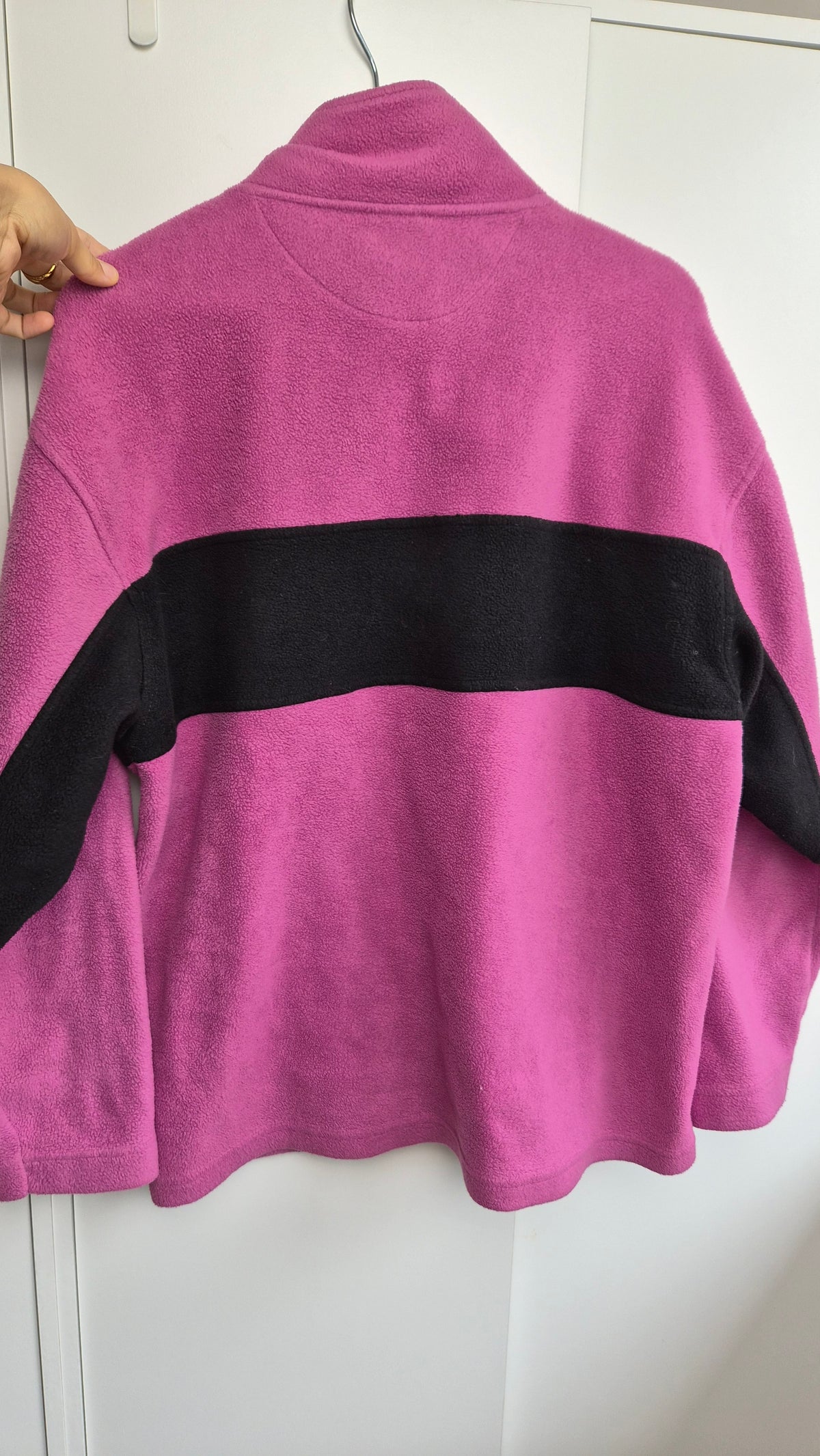 Vintage Fleece Half Zip Pink Black | Colourblock (L)