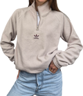 Adidas Fleece | Half Zip | Beige Braun (S)