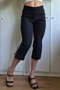 Capri Hose | Schwarz | Schnürung | S