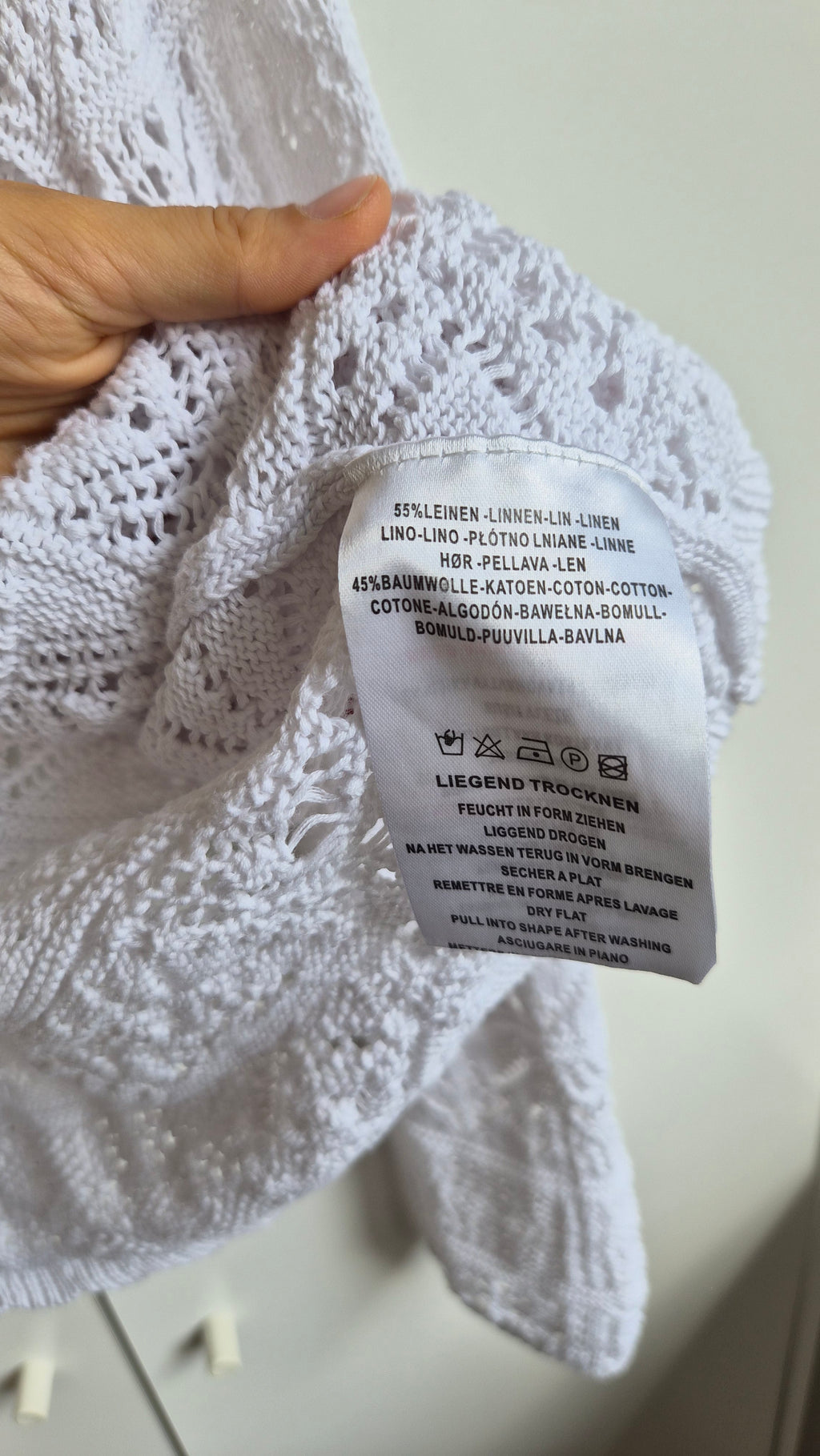 Leinen Häkeljacke