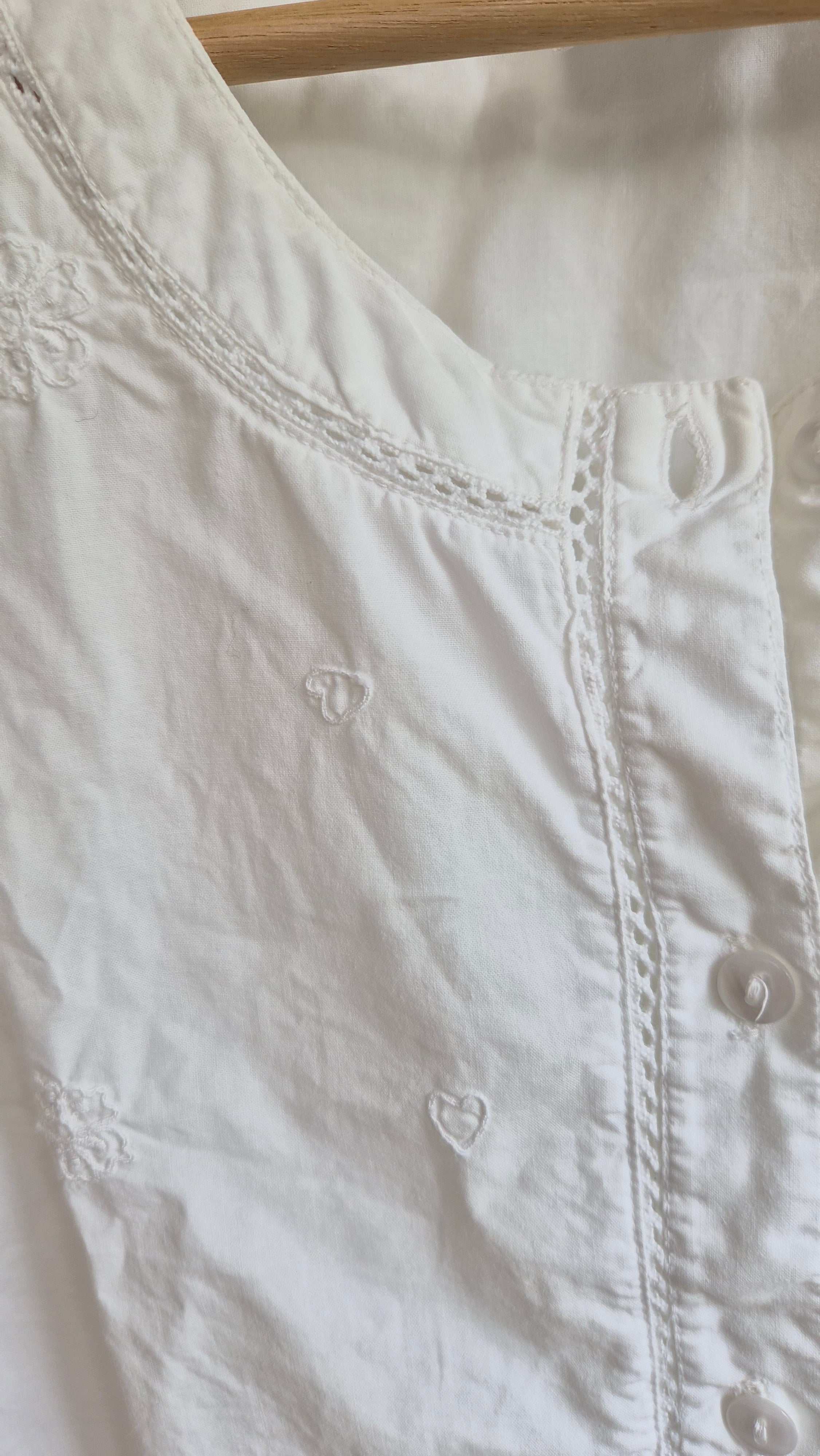 Baumwoll Sommertop | weiß | Coastal | S