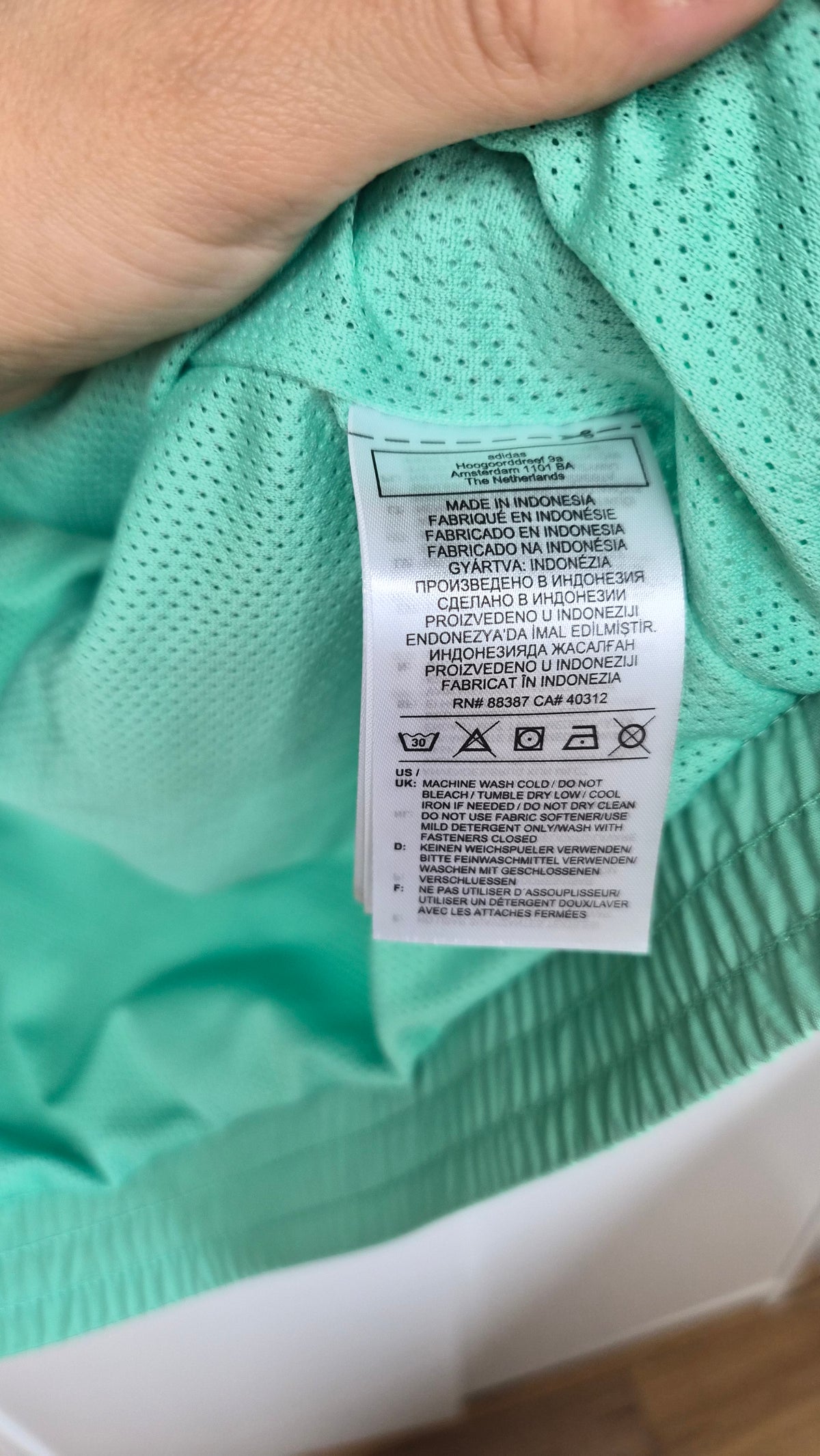 Adidas Trackjacket | Mint | 3-Stripes | XS