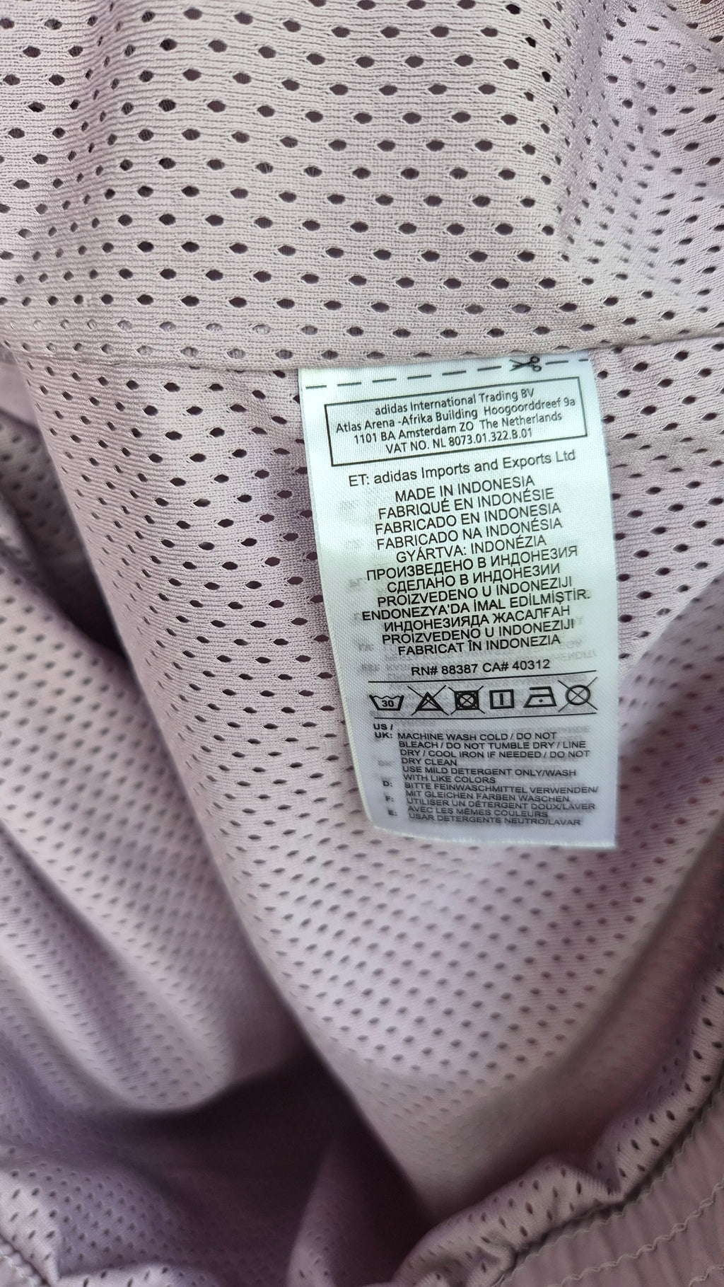 Adidas Trackjacket | Dusty Lilac | 3-Stripes | M