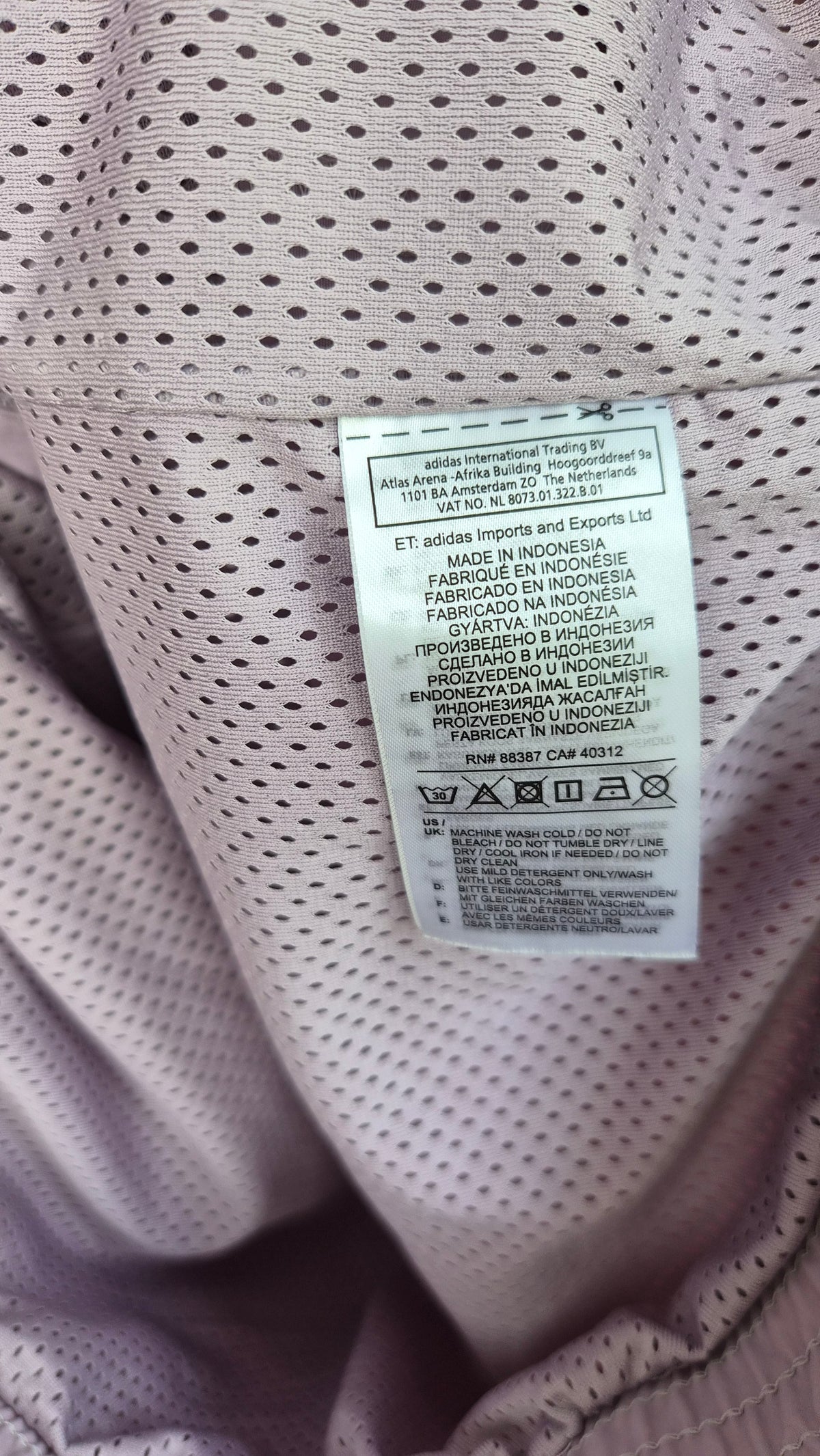 Adidas Trackjacket | Dusty Lilac | 3-Stripes | M