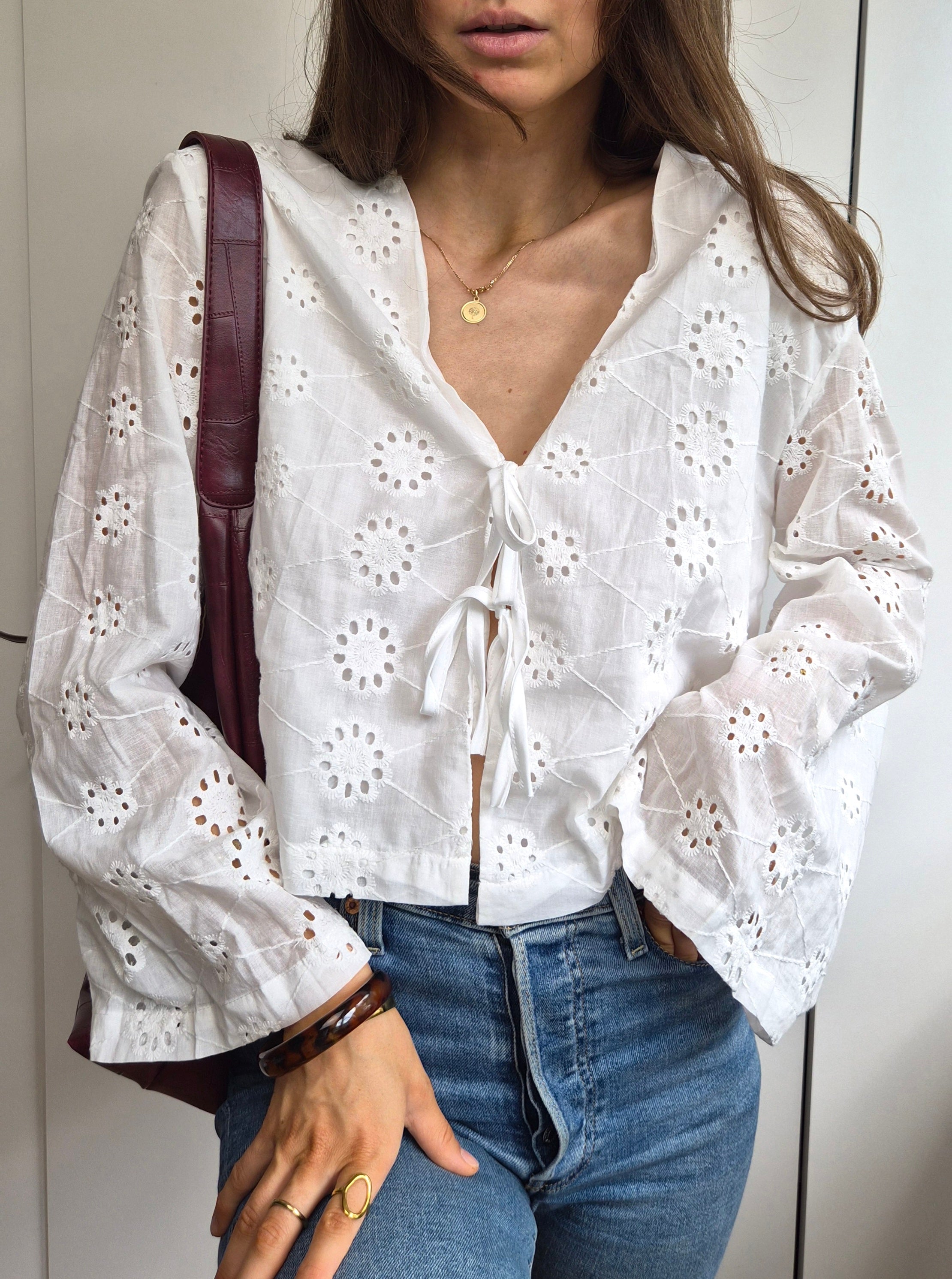 Boho Baumwoll Bluse M
