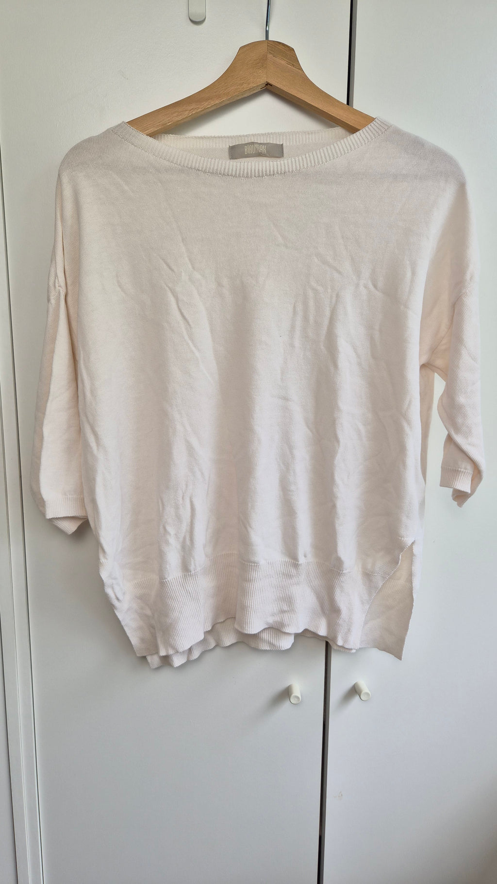 Basic Cotton Strick T-Shirt S