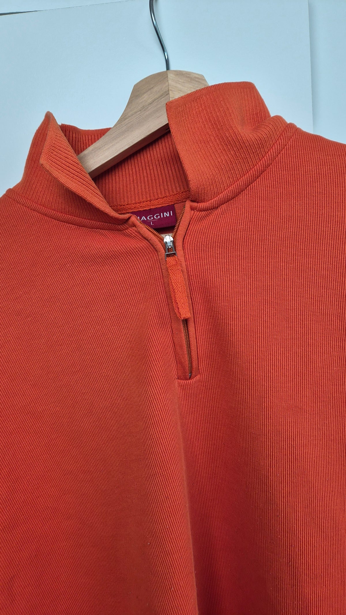 Vintage Halfzip  |Baumwollmischung | Pumpkin orange (L)