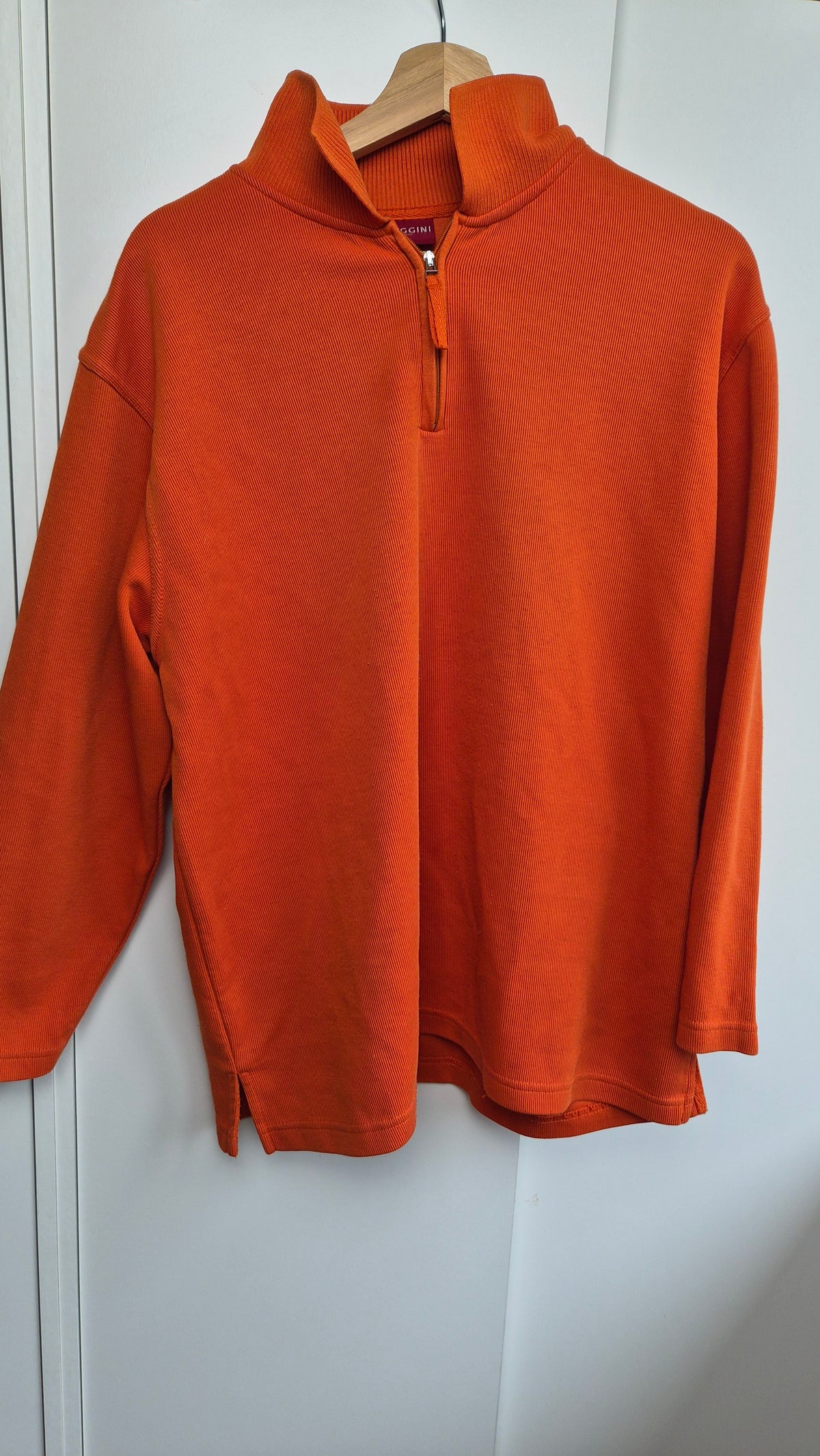 Vintage Halfzip  |Baumwollmischung | Pumpkin orange (L)