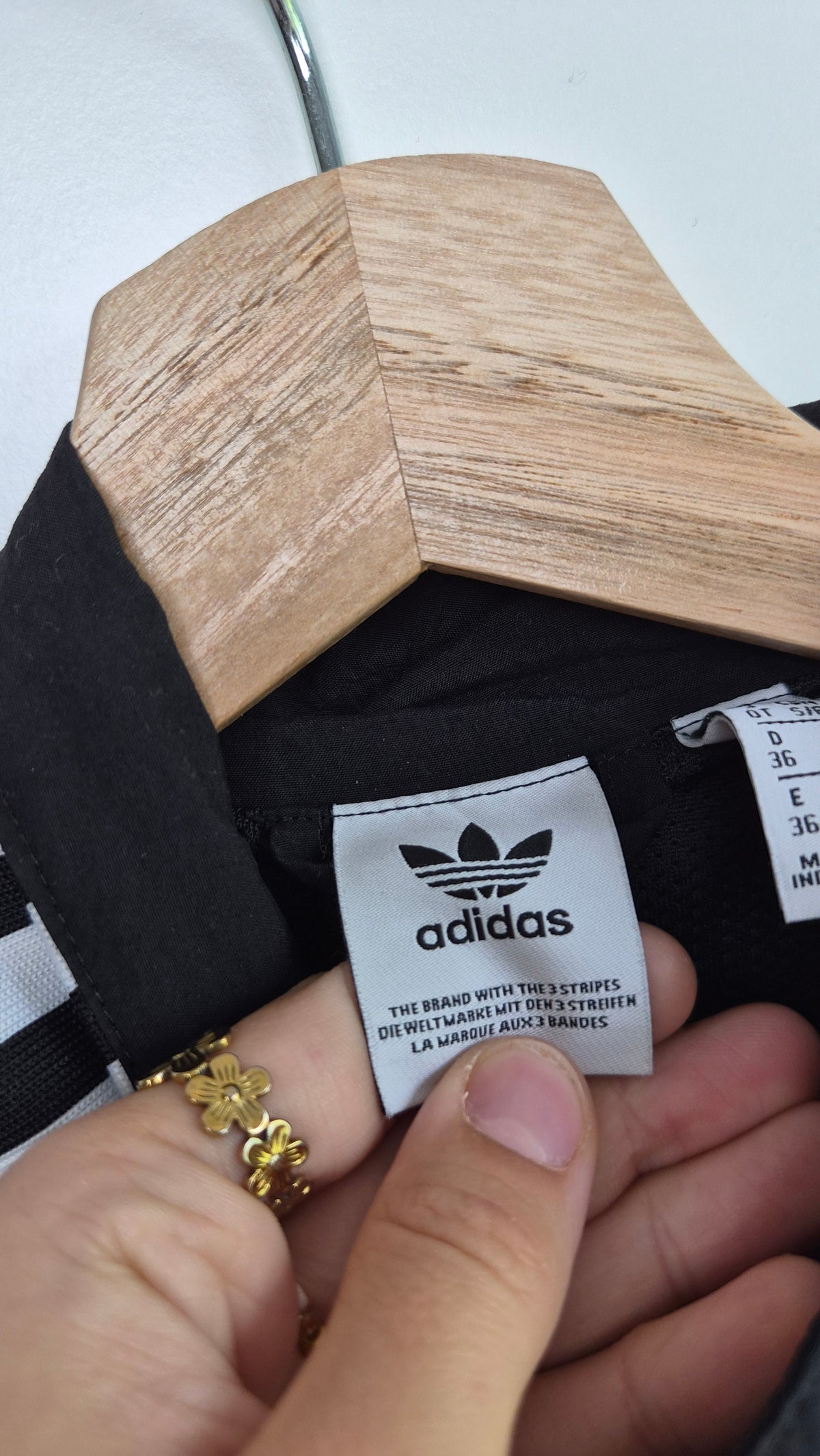 Adidas Trackjacket | Black | 3 Stripes | S
