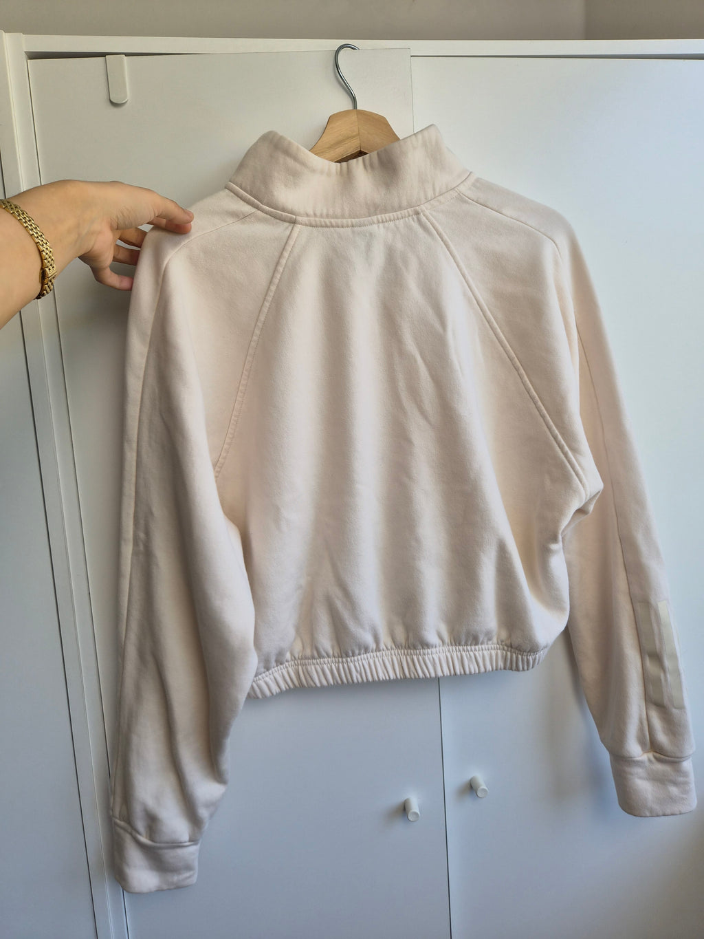 Adidas Halfzip Sweatshirt | Creamy Beige | S