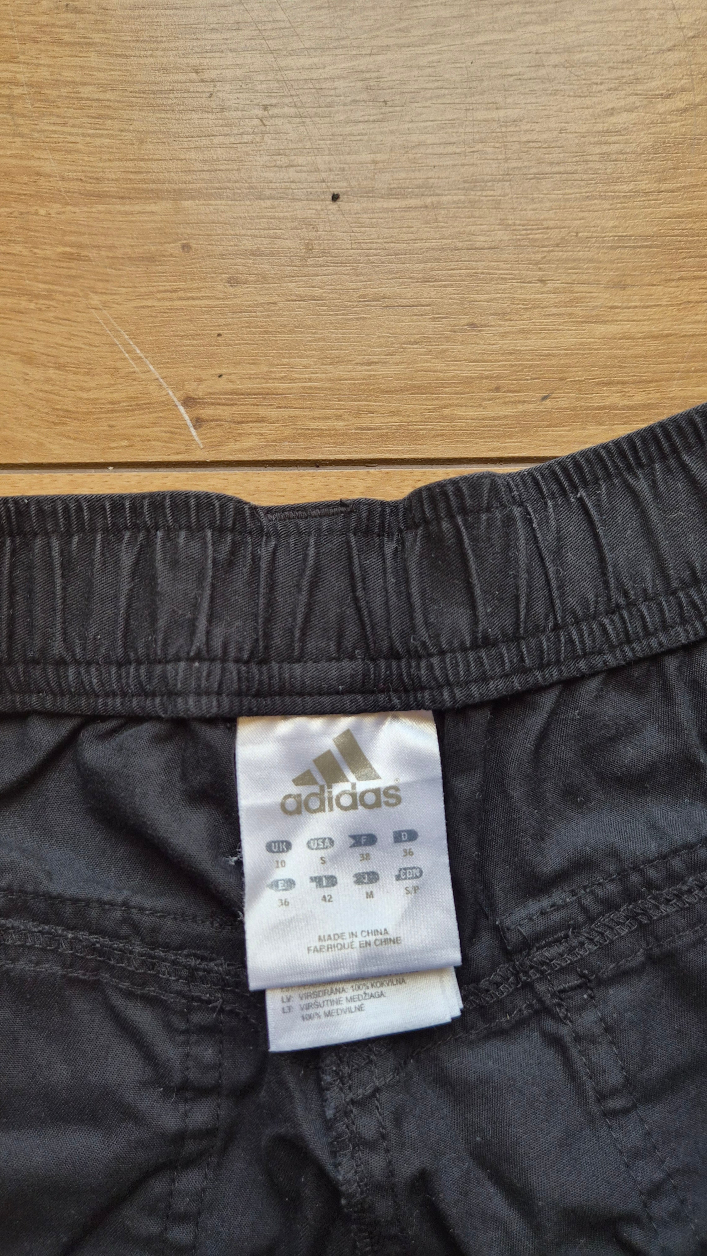 Vintage Adidas Y2K Utility Cargo Pants – Black - S