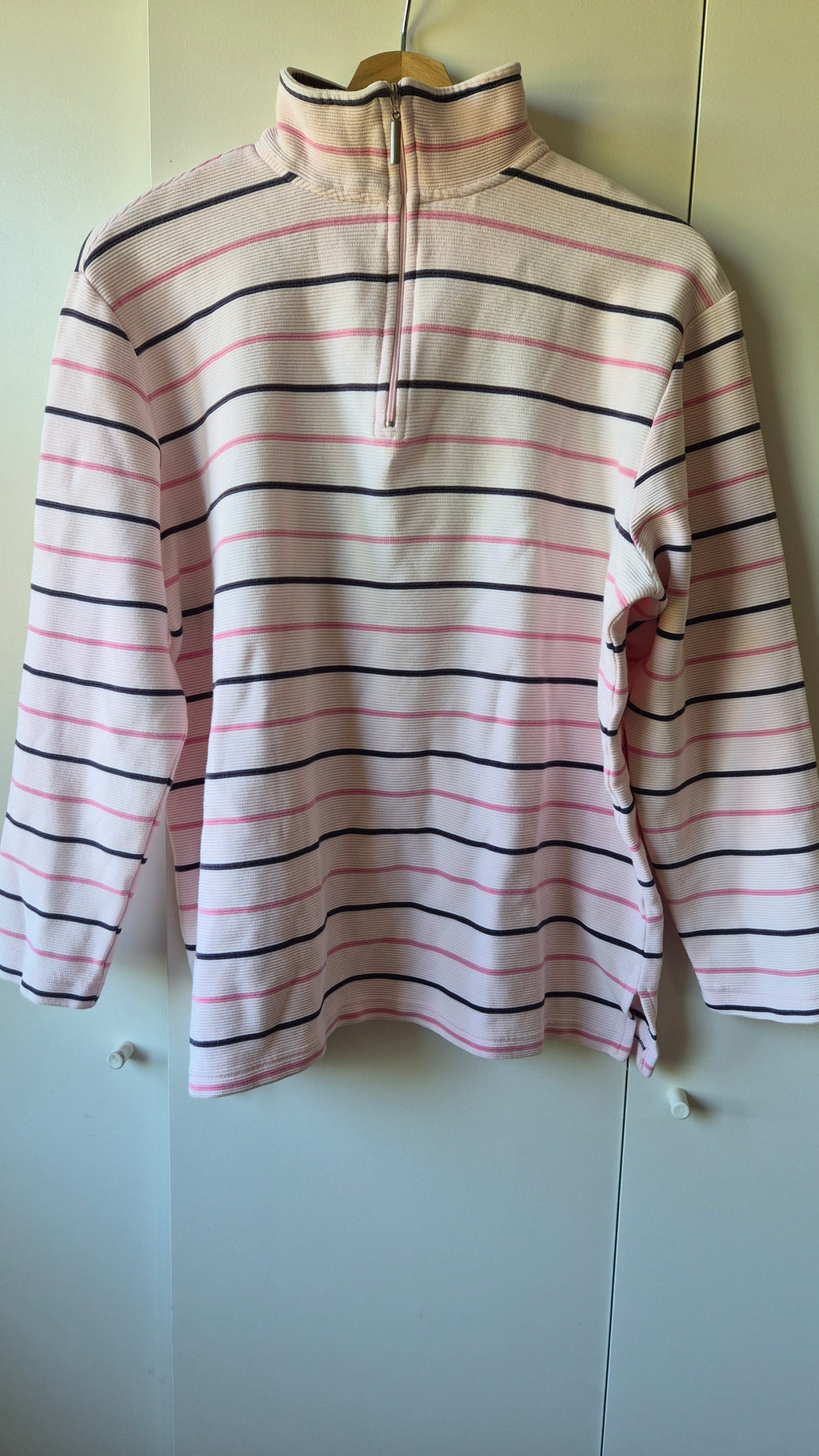 Vintage Halfzip Longsleeve| 100% Baumwolle (S)