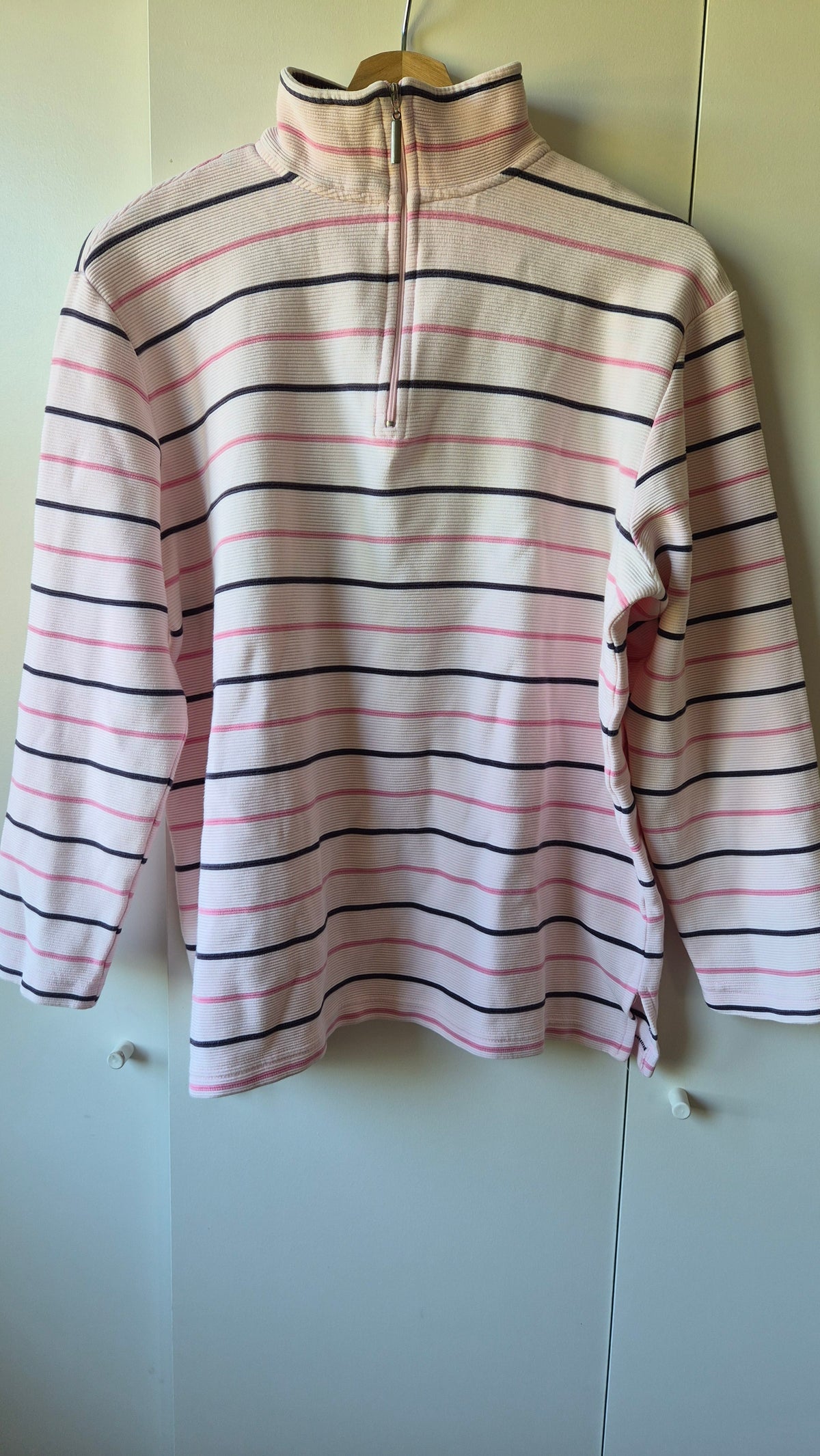 Vintage Halfzip Longsleeve| 100% Baumwolle (S)