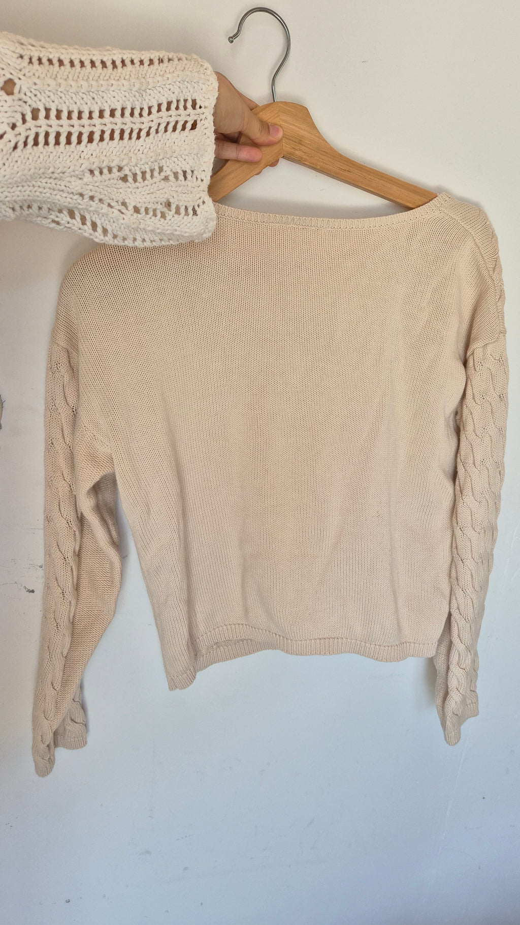 Baumwoll Strickpullover | Beige | Cottage | S