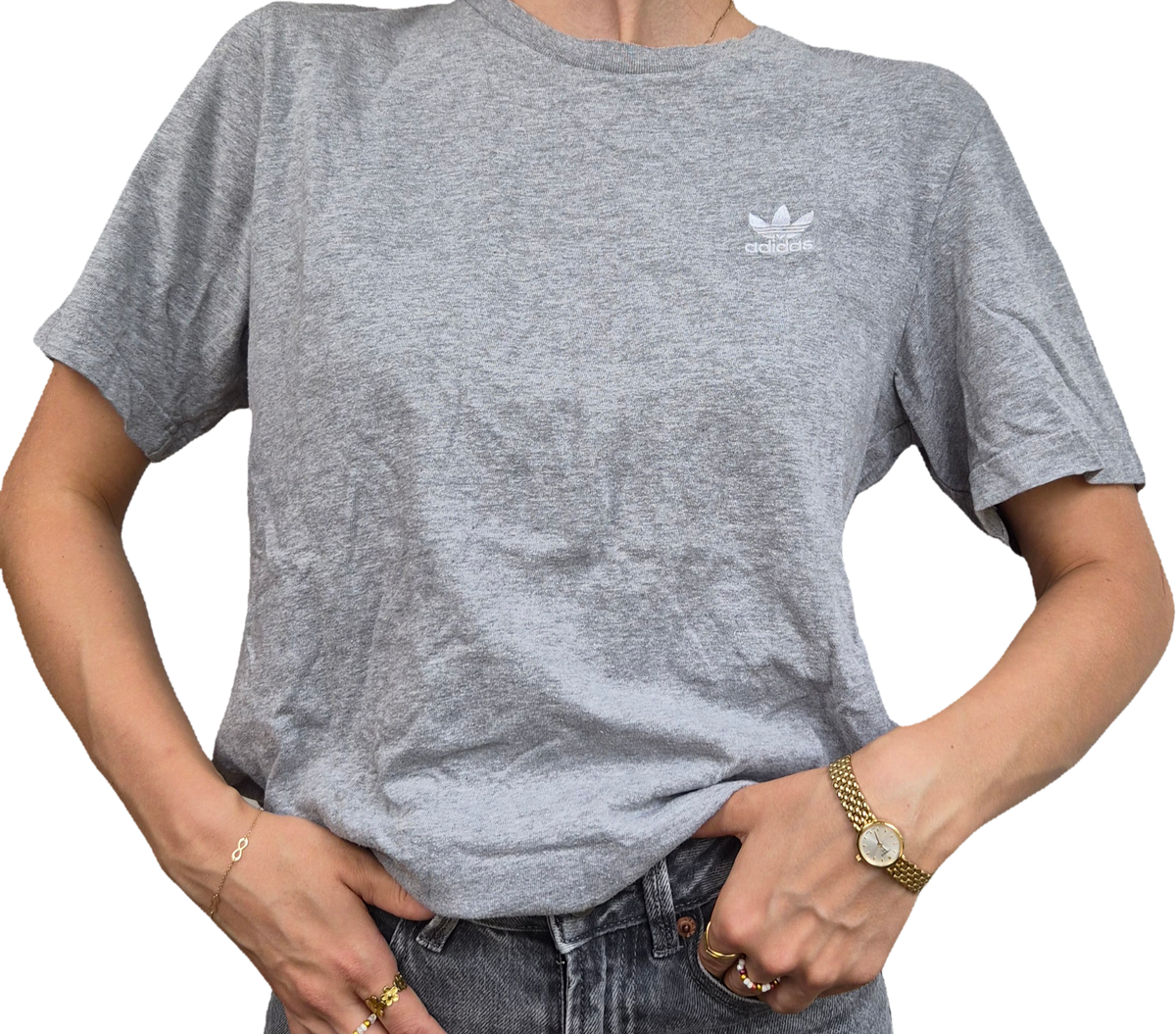 Adidas T-Shirt | Grau | Basic | M