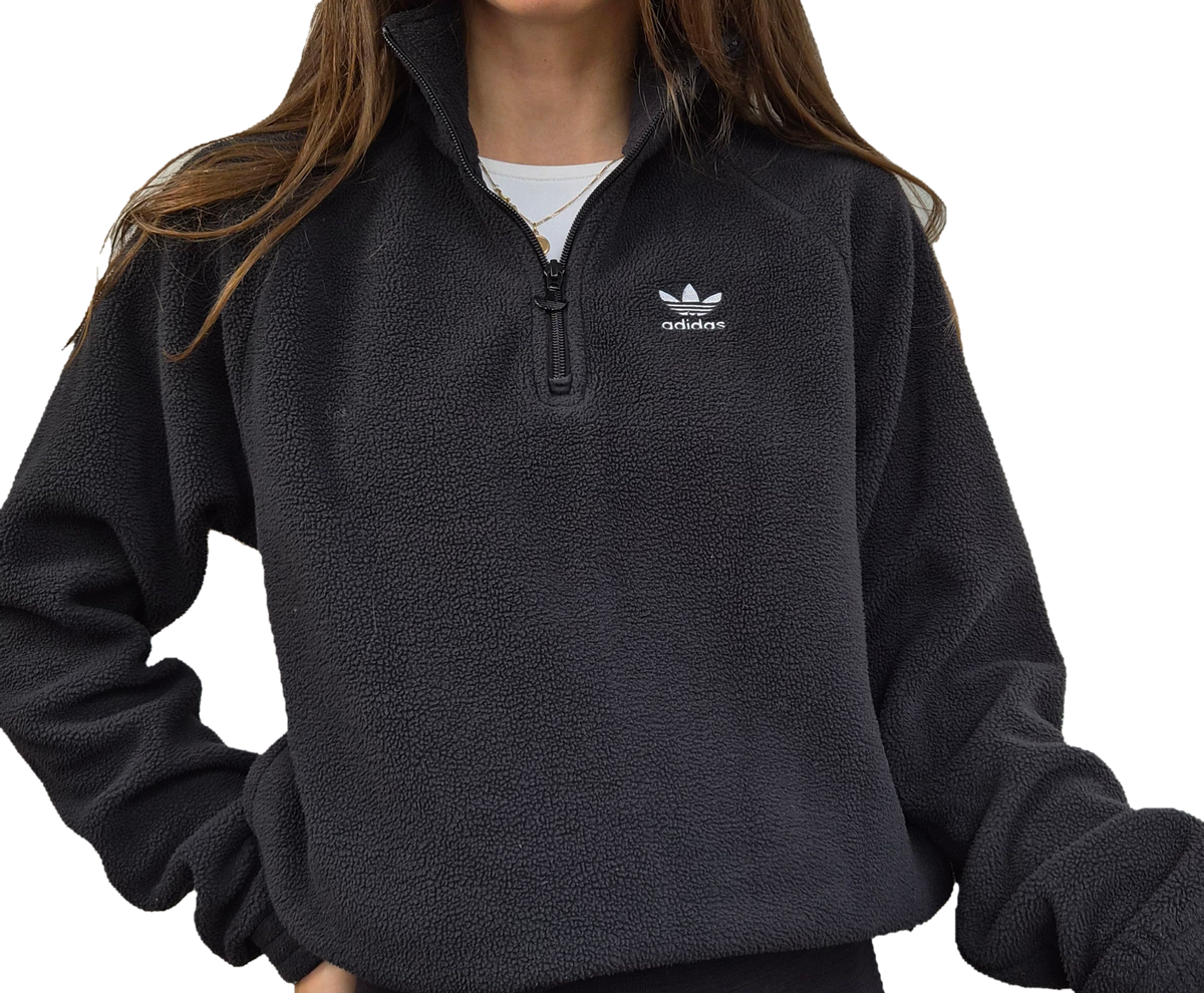 Adidas Fleece | Halfzip | Schwarz | S