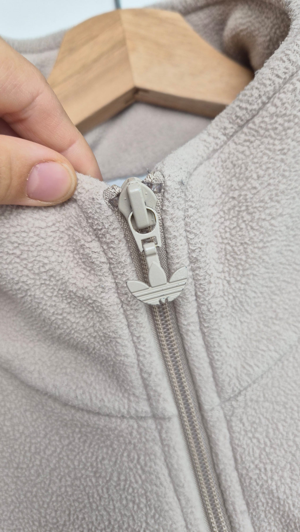 Adidas Fleece | Half Zip | Beige Braun (S)