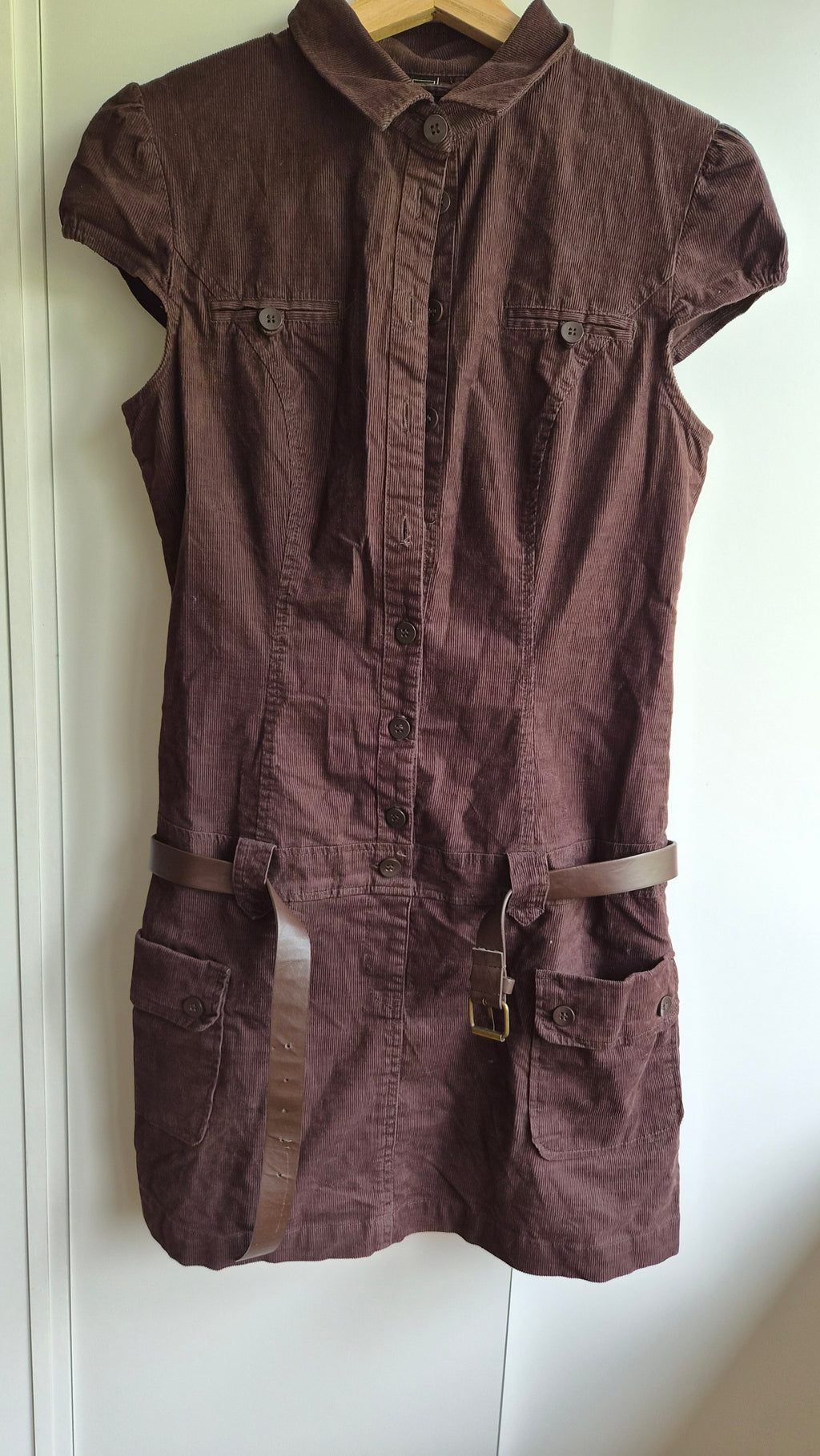 Cord Minikleid | Braun | Y2K | S