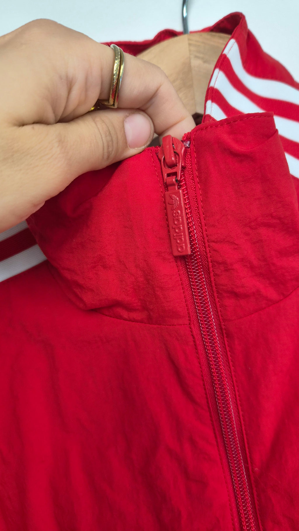 Adidas Trackjacket | Red | 3-Stripes (XS)