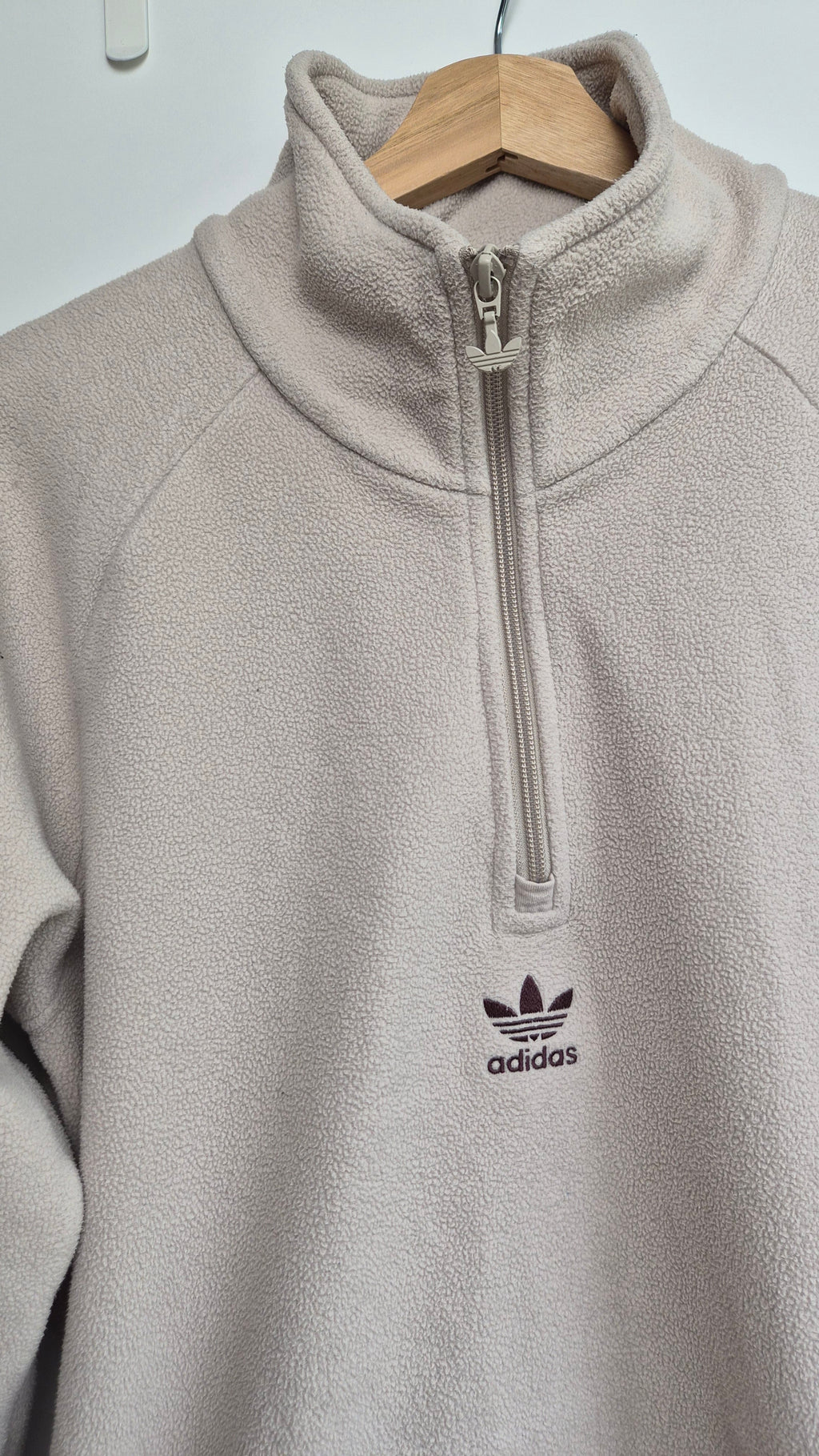 Adidas Fleece | Half Zip | Beige Braun (S)
