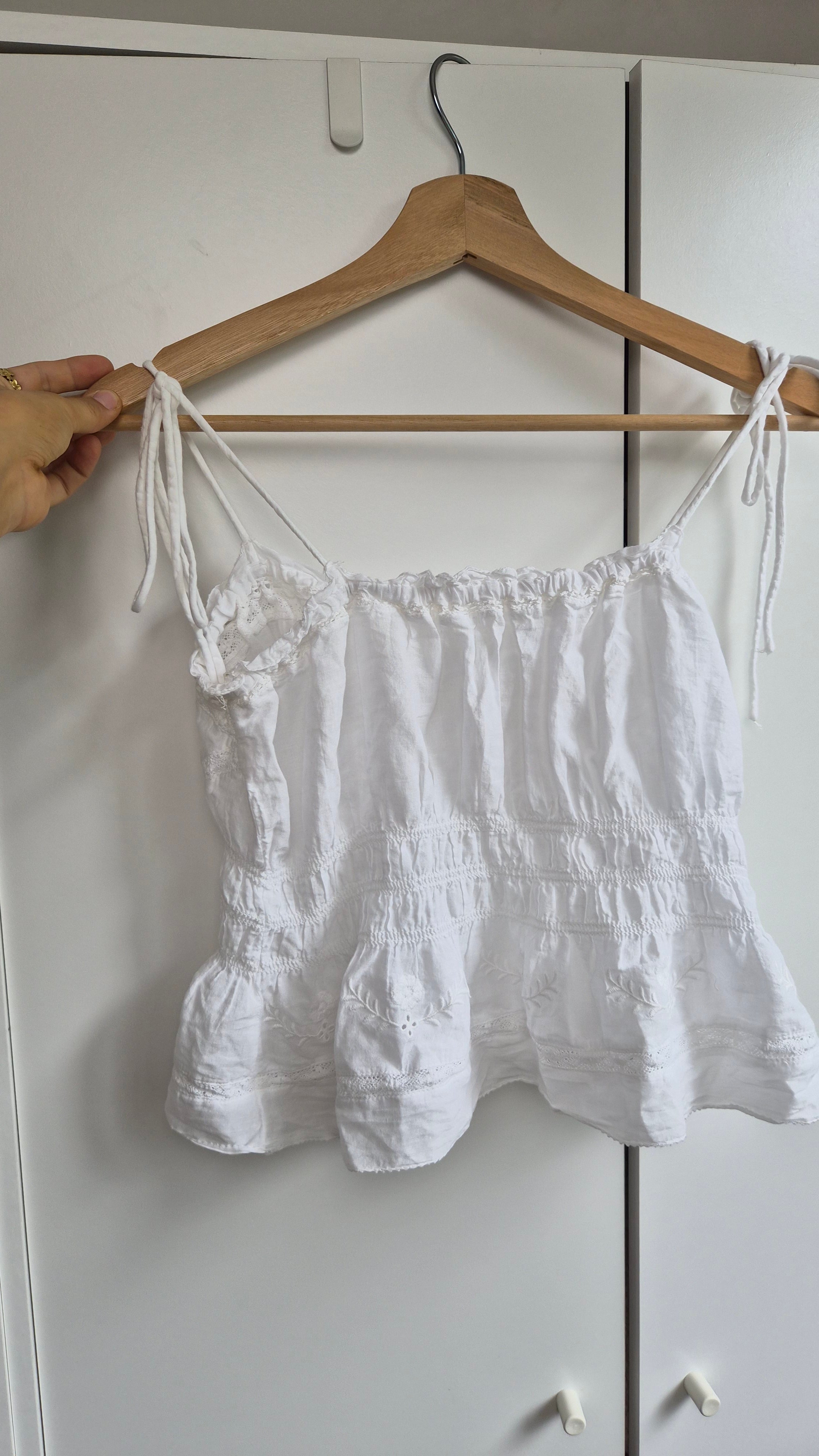 Camisole Sommertop | Weiß| Cottage | S
