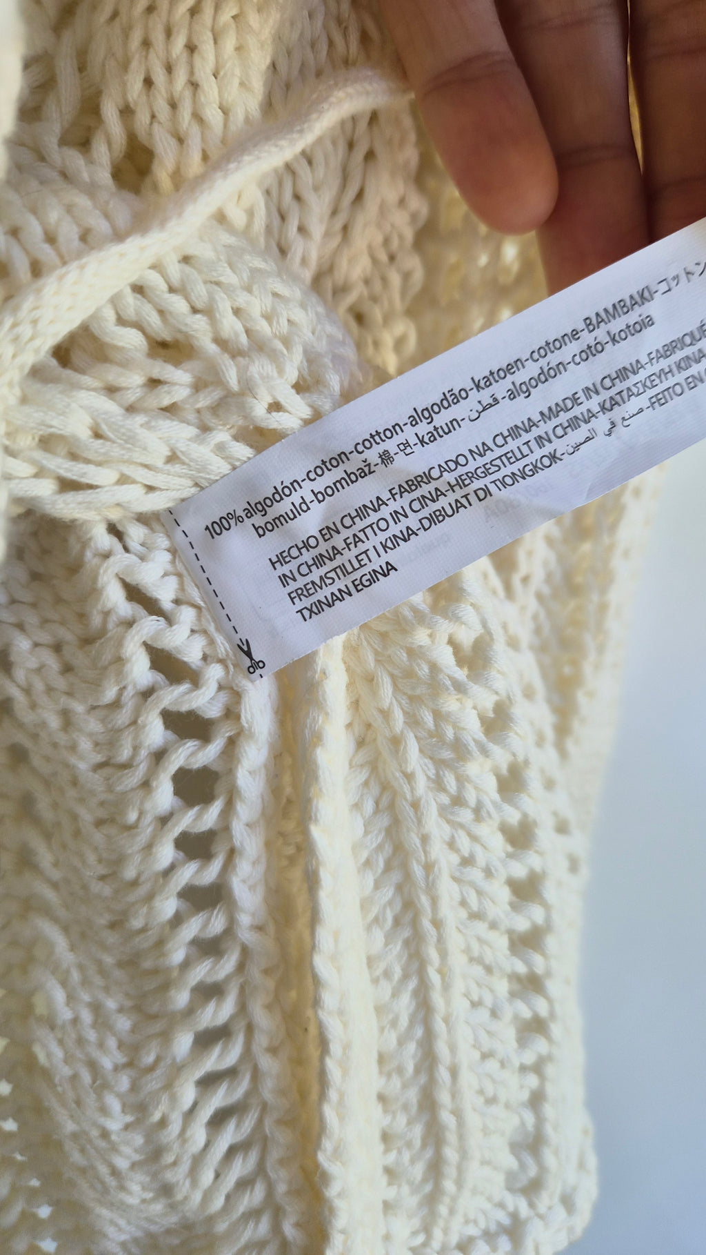 Baumwoll Jäckchen | Weiß | Boho | XS