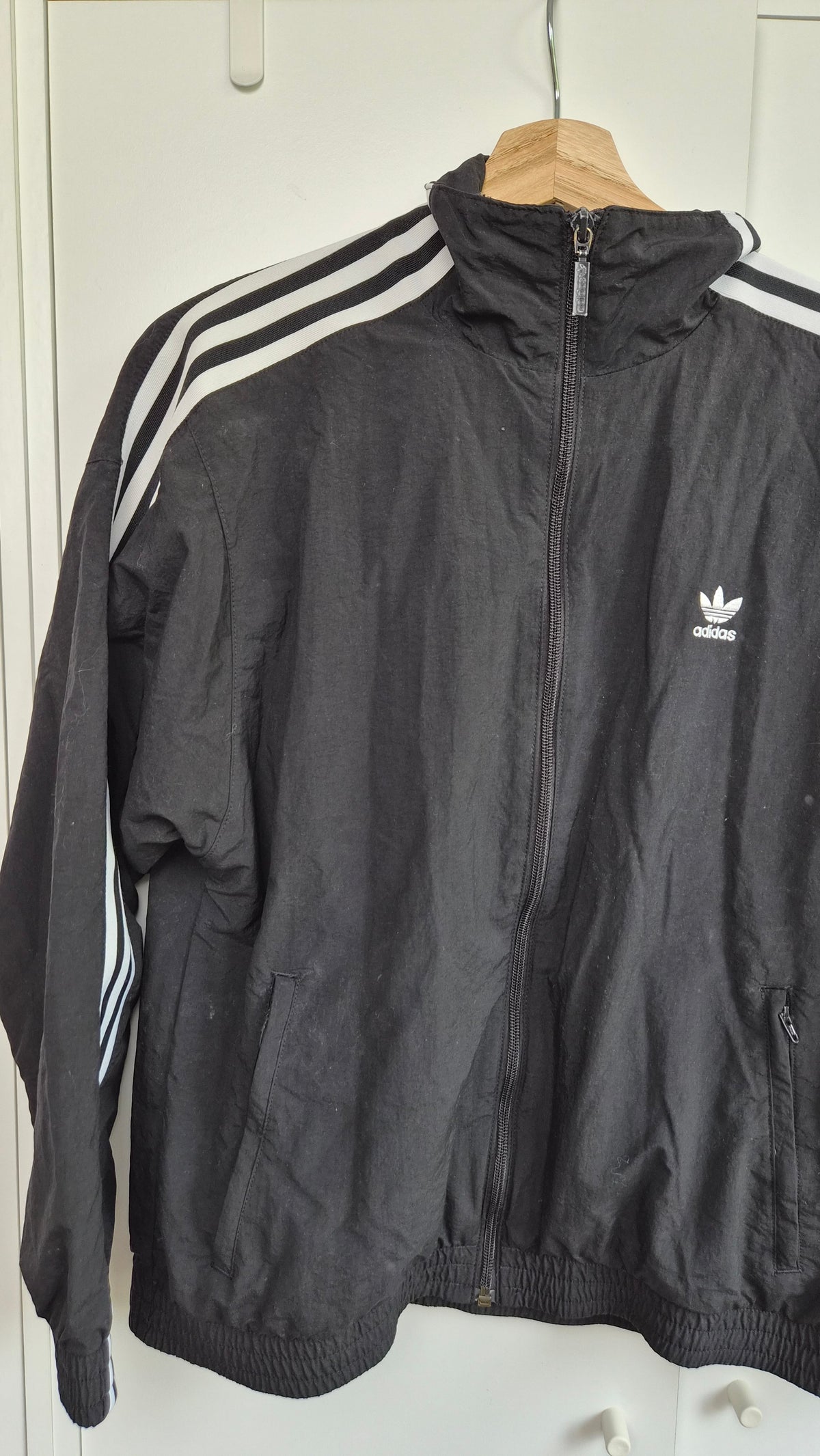 Adidas Trackjacket | Black | 3 Stripes | S