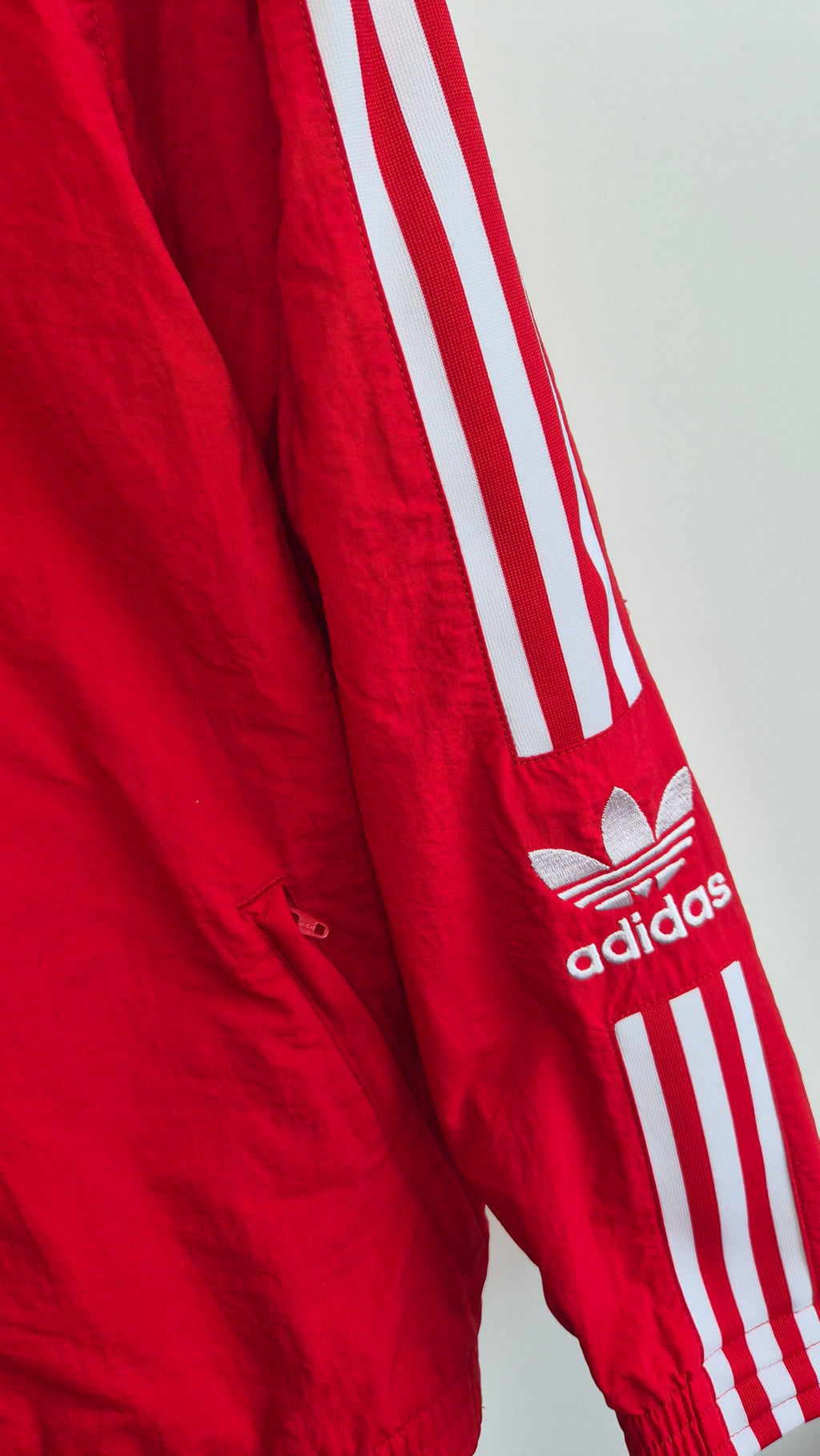 Adidas Trackjacket | Red | 3-Stripes (XS)