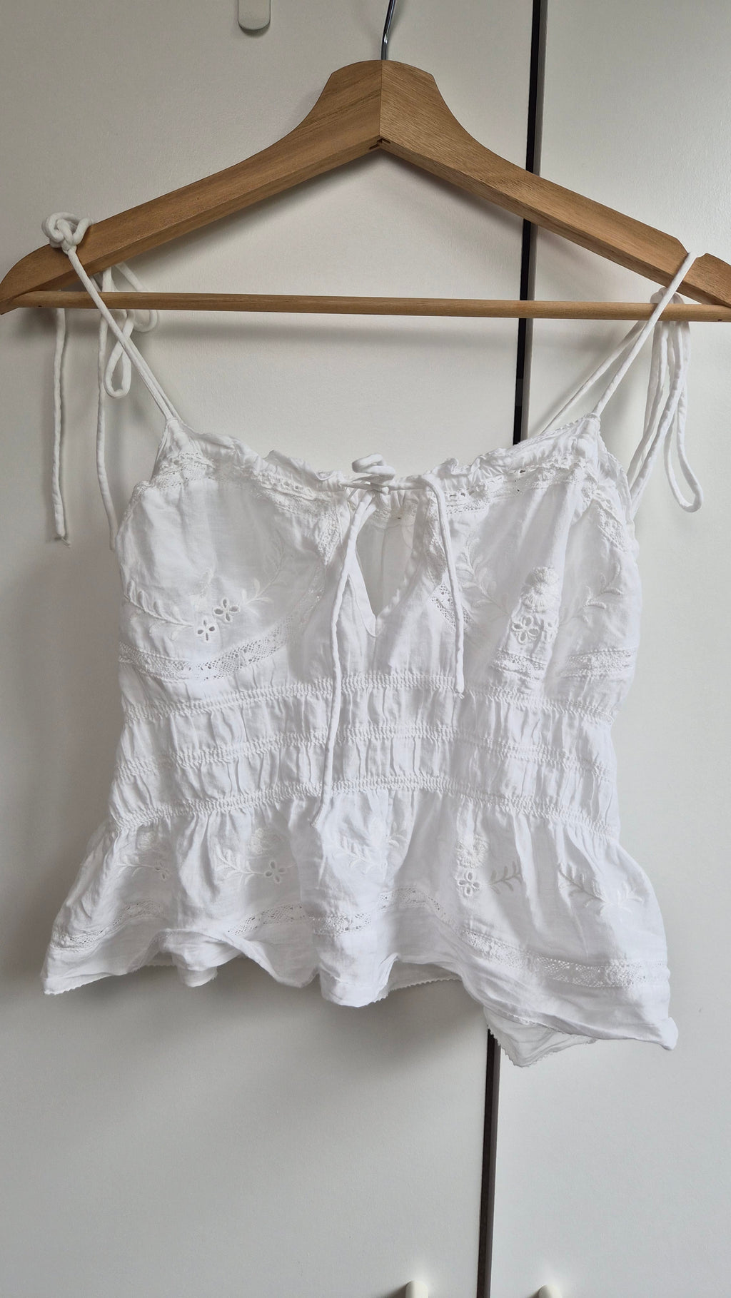 Camisole Sommertop | Weiß| Cottage | S