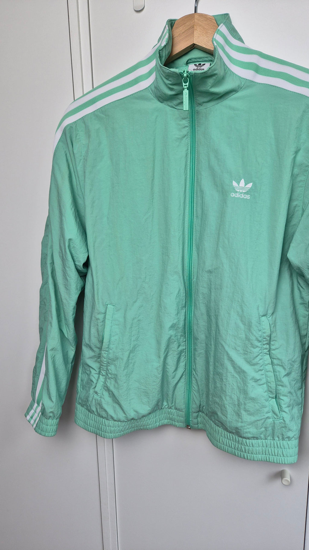 Adidas Trackjacket | Mint | 3-Stripes | XS