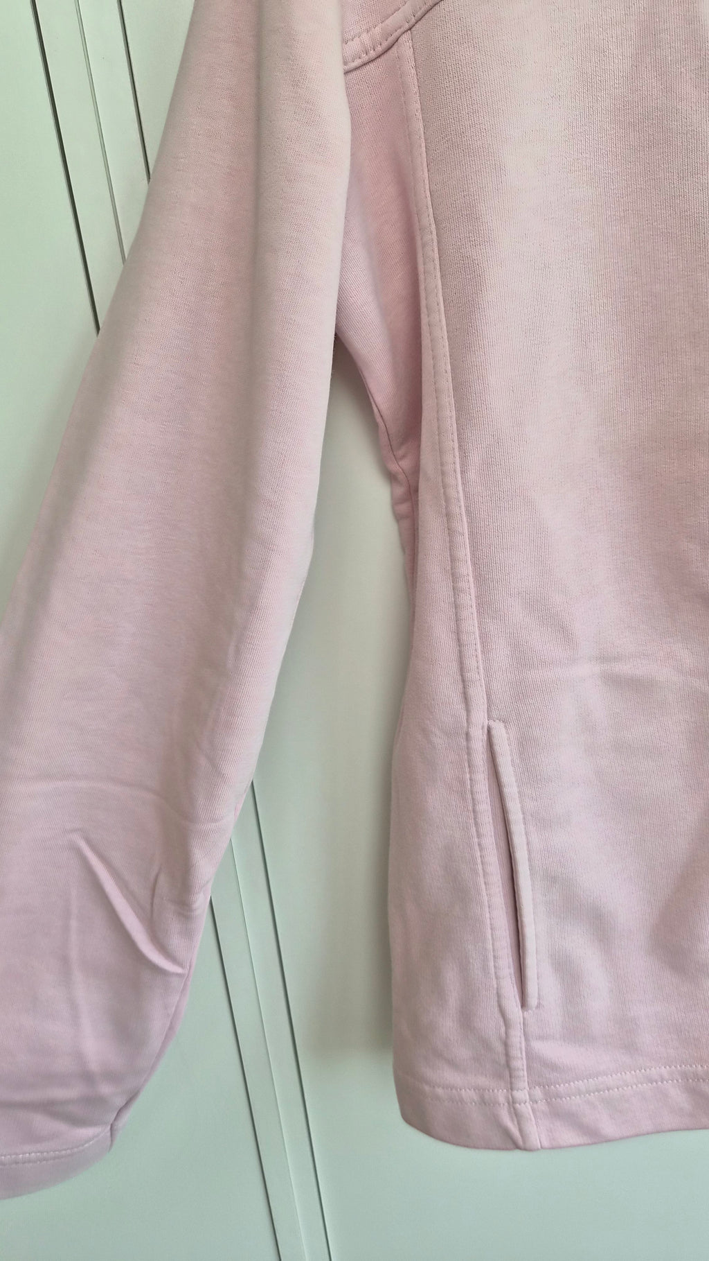 Baumwoll Zip Sweatjacke rosa