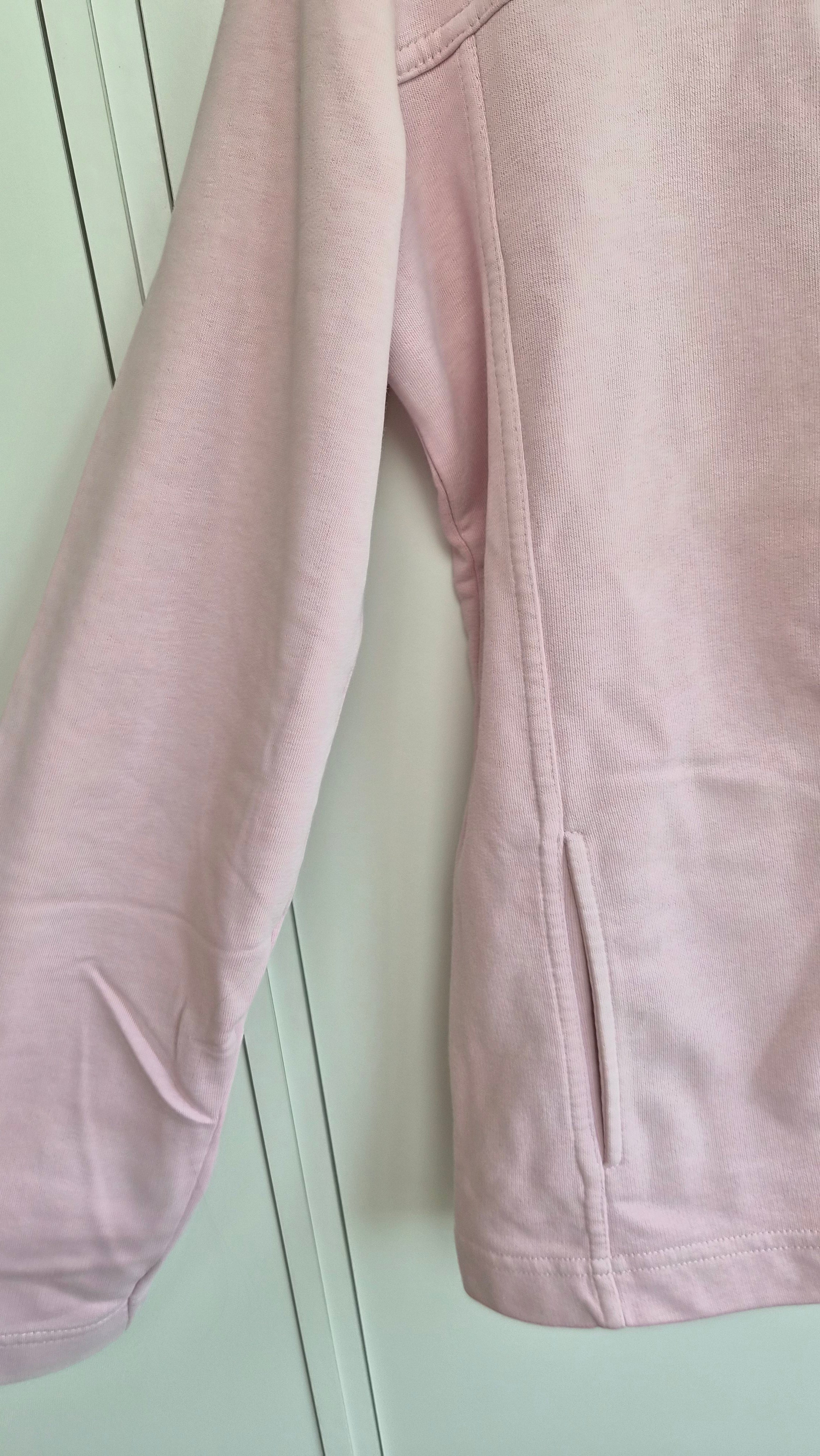 Baumwoll Zip Sweatjacke rosa