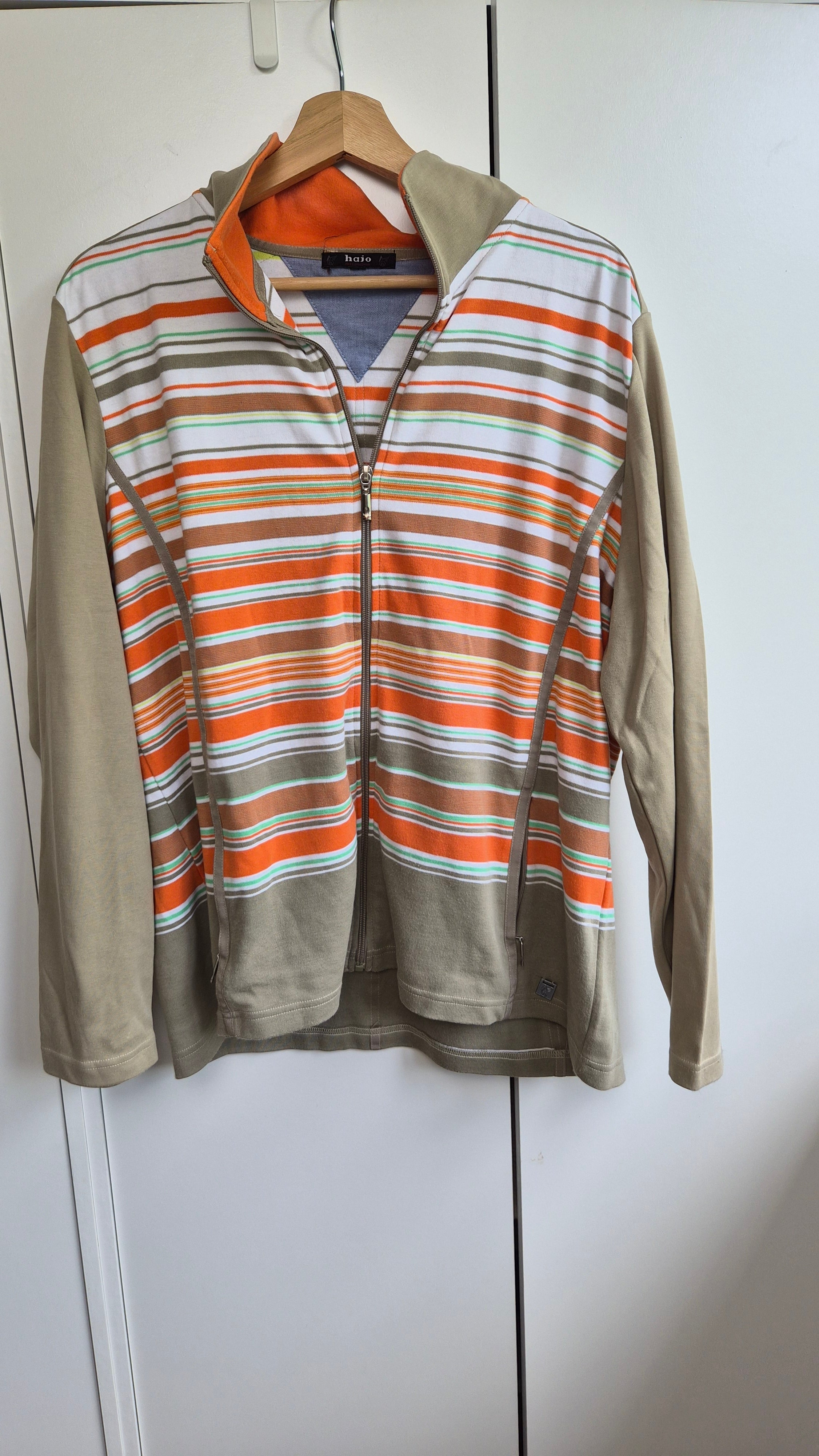 Vintage Zip Sweatjacke Streifen