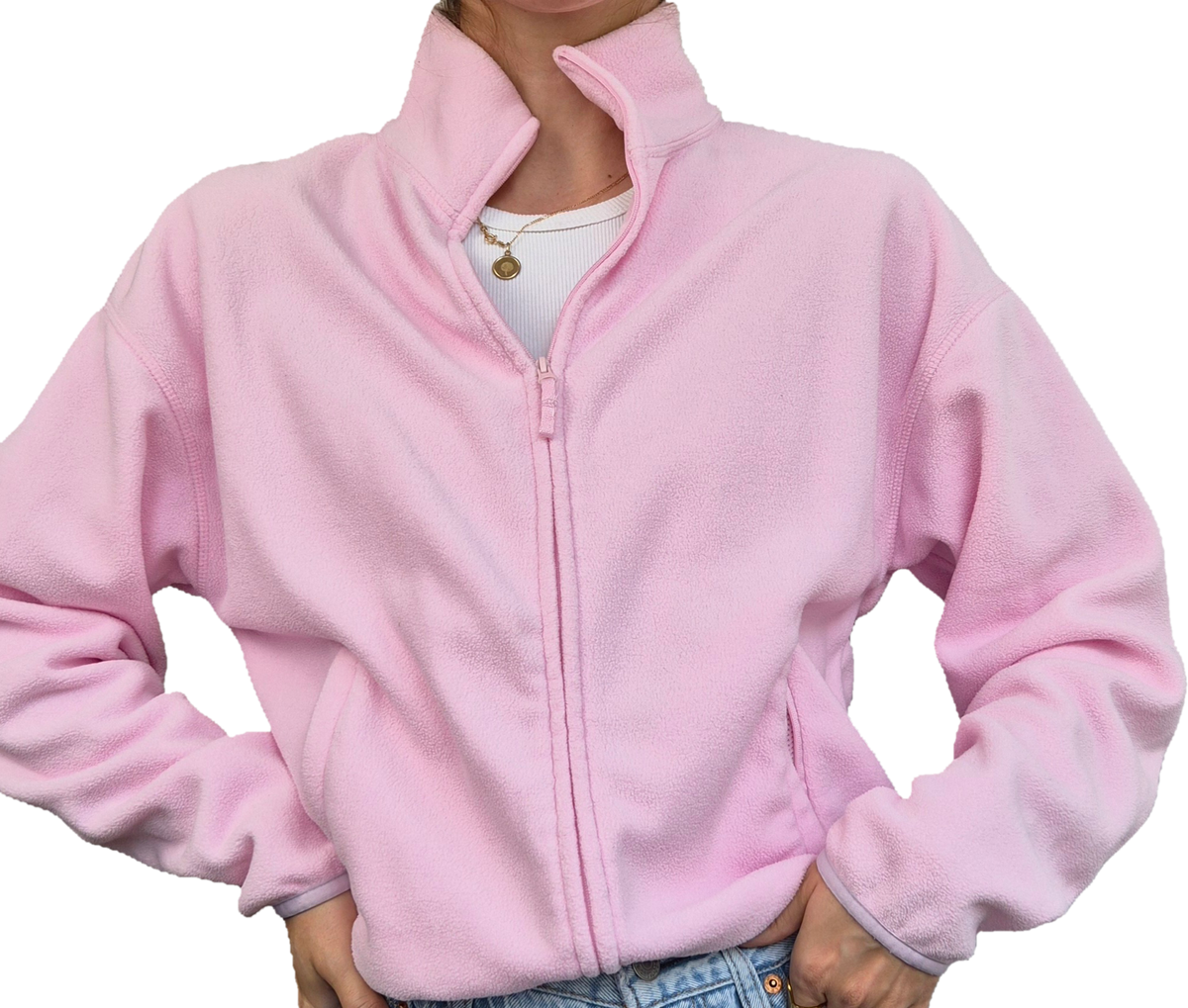Pink Edit | Fleece Zip Jacket | Baby Pink | S