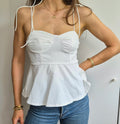 Camisole Sommertop | weiß | Coastal | S