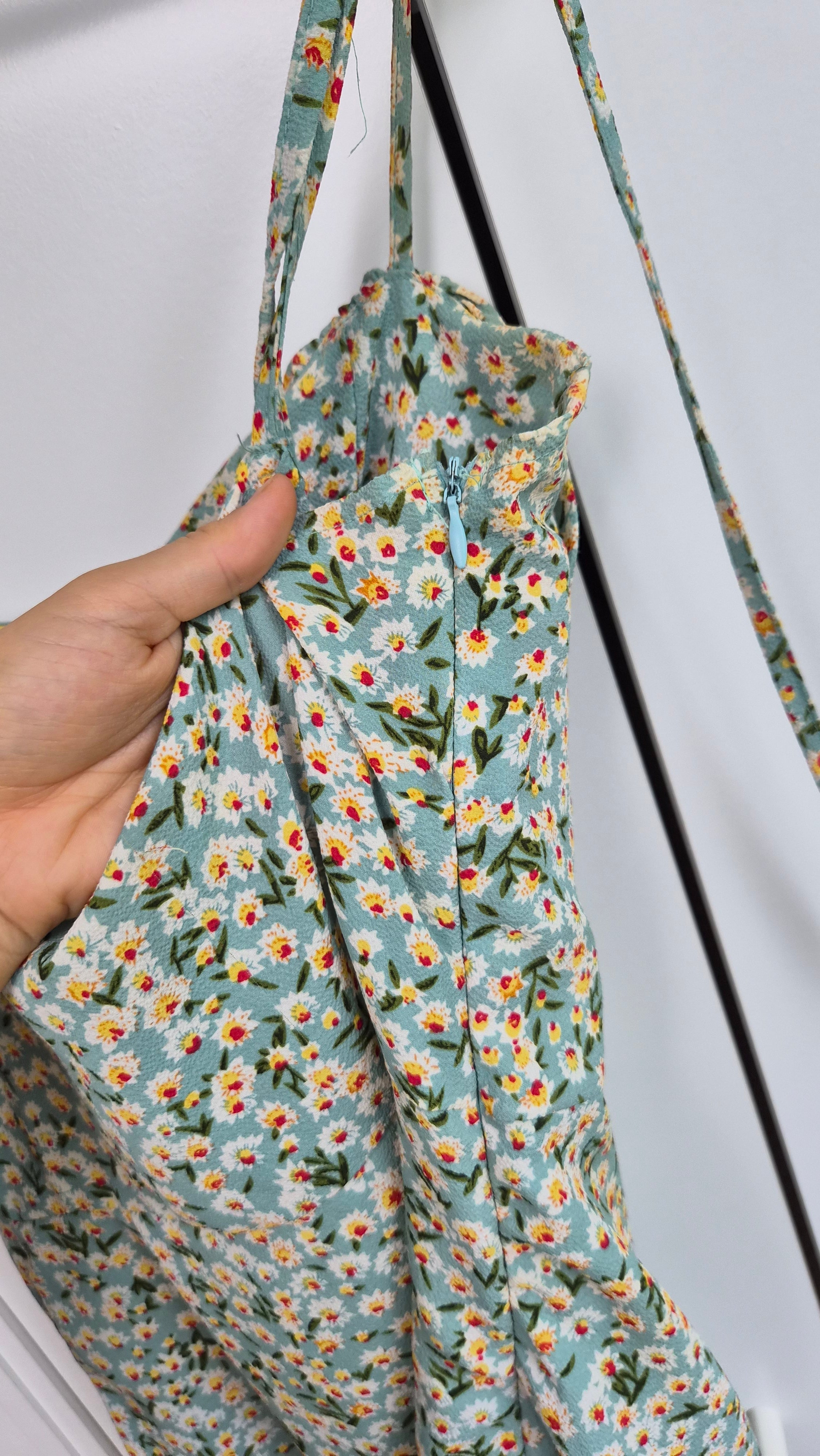 Florales Minikleid | Grün | Cottage | Gr. S