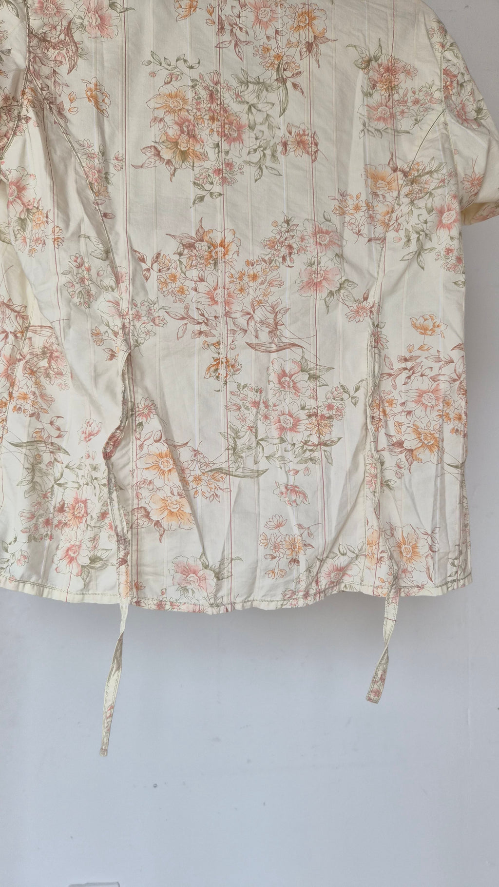 Vintage Blumenbluse in Creme S
