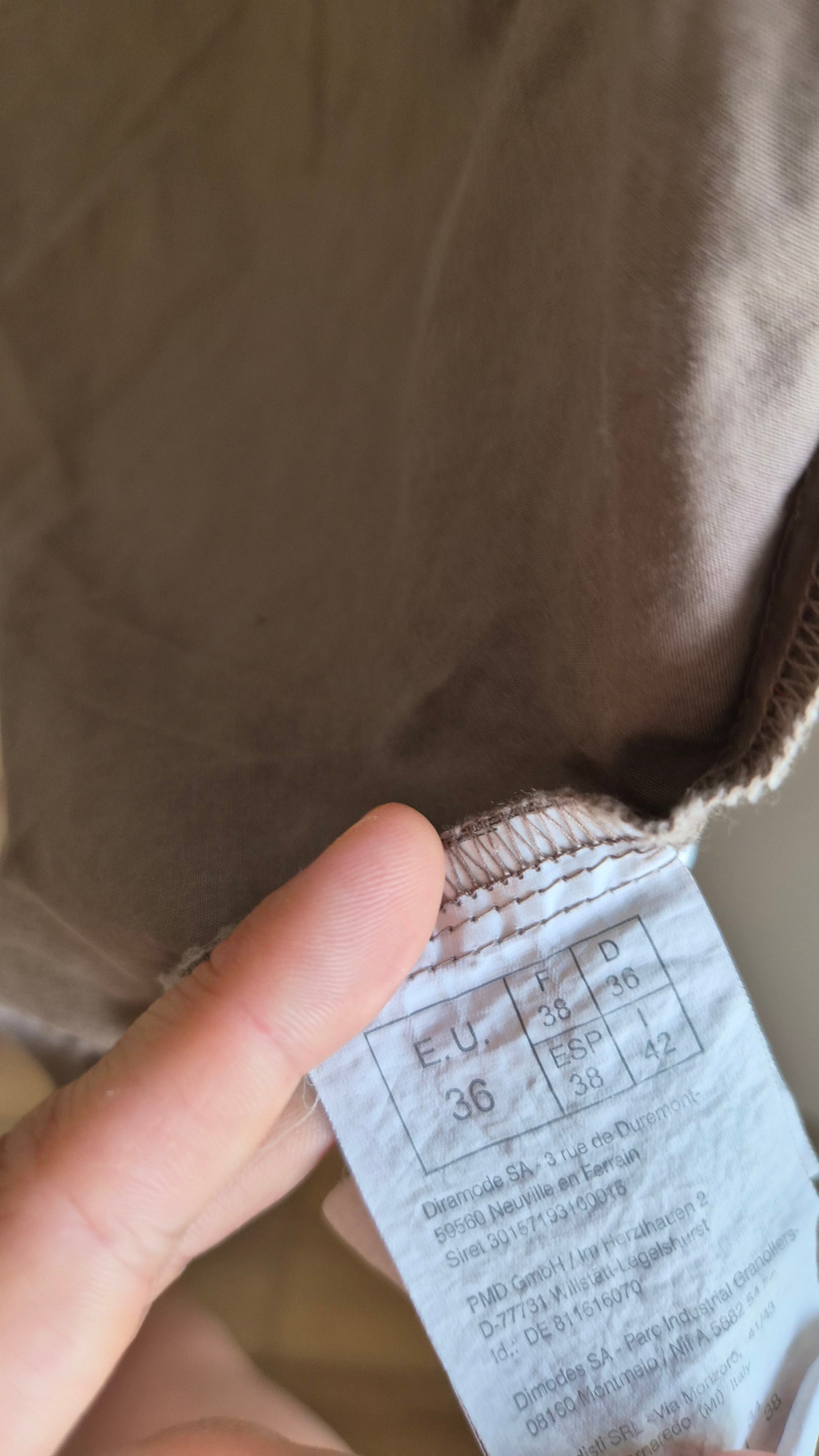 Baumwoll Minikleid | braun | Y2K | S