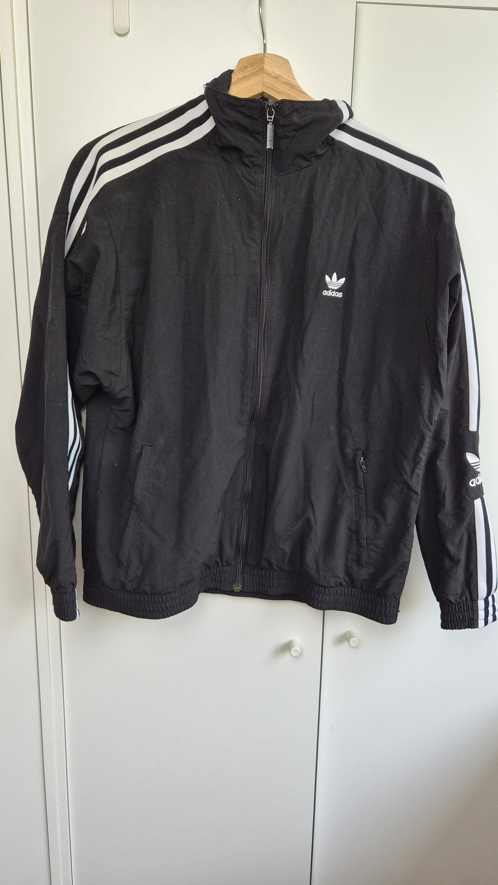 Adidas Trackjacket | Black | 3 Stripes | S