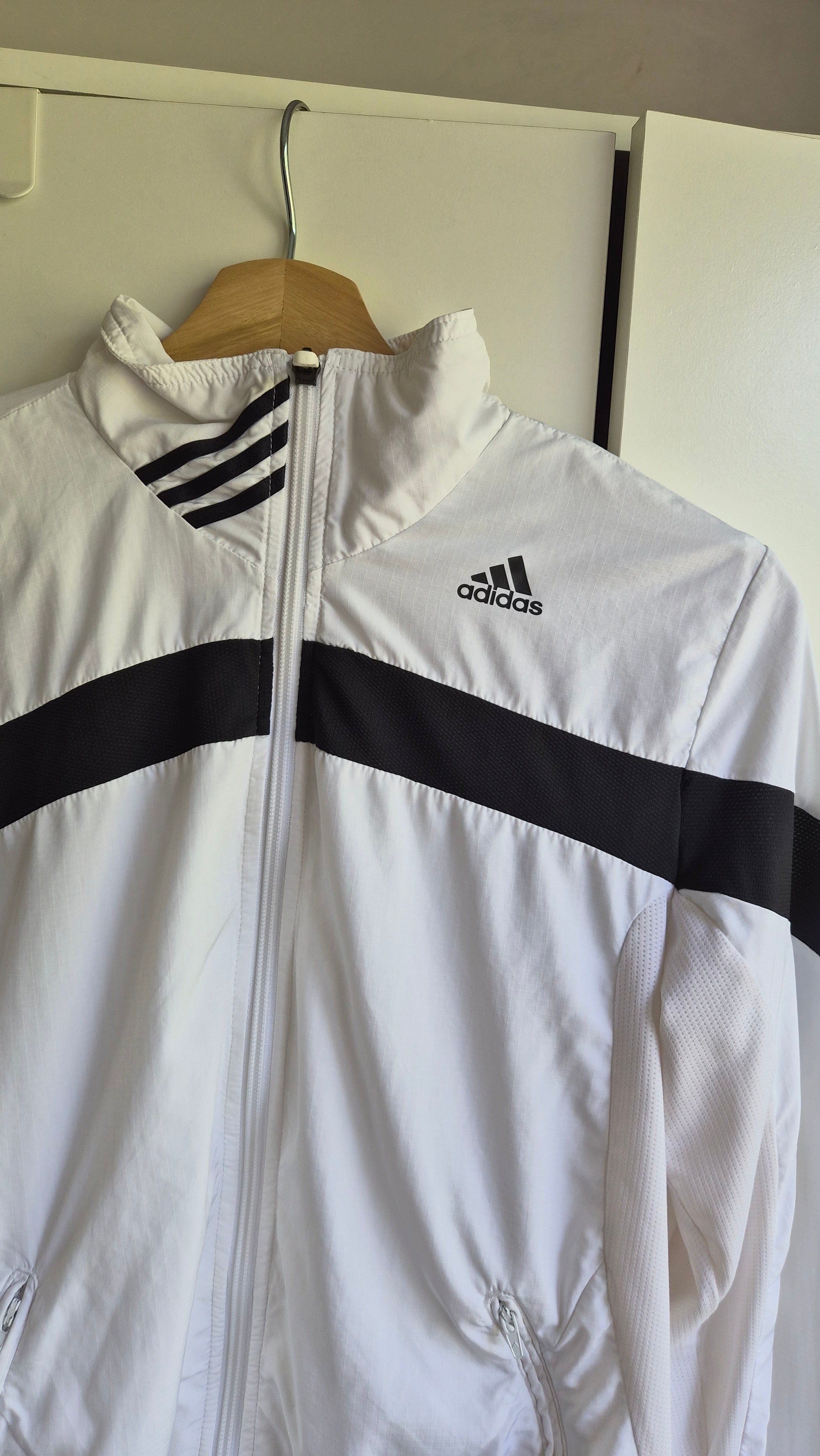 Adidas Vintage Trainingsjacke Weiß | Y2K 2006 | S