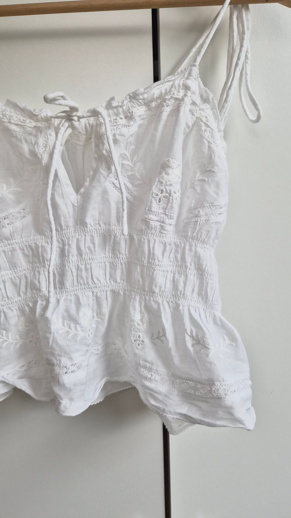 Camisole Sommertop | Weiß| Cottage | S
