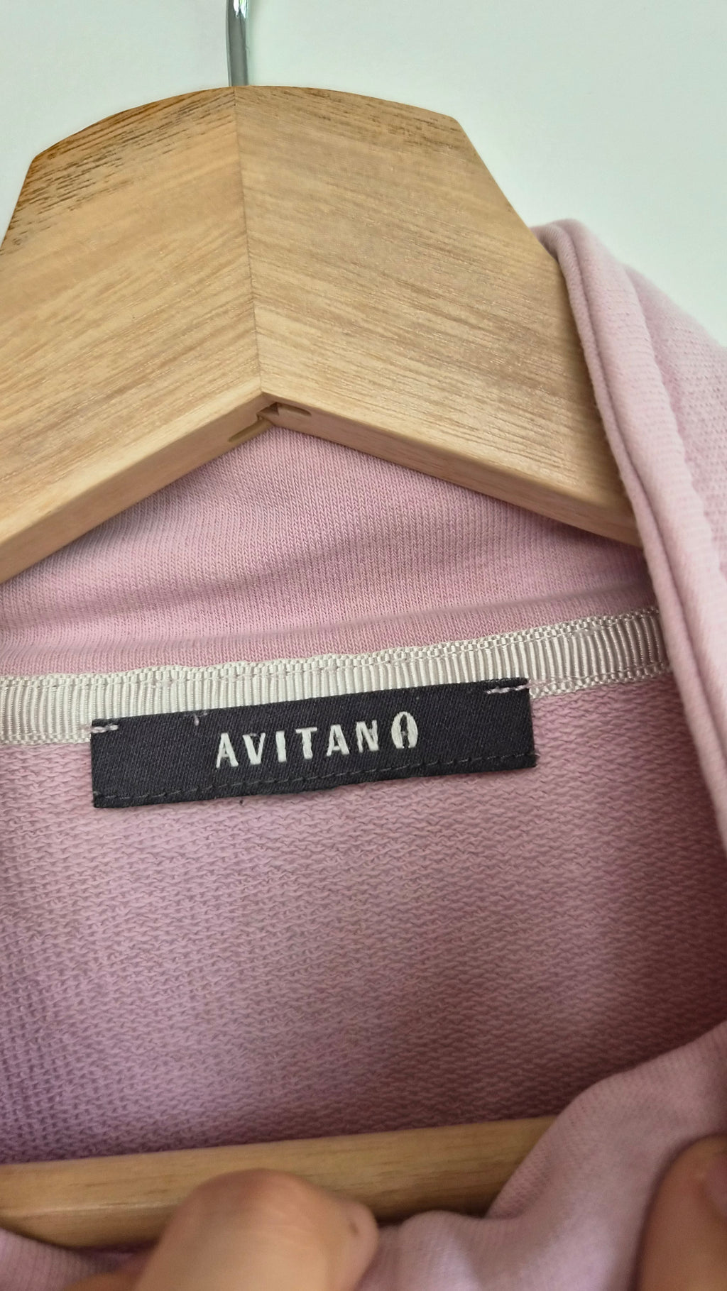 Baumwoll Zip Sweatjacke rosa