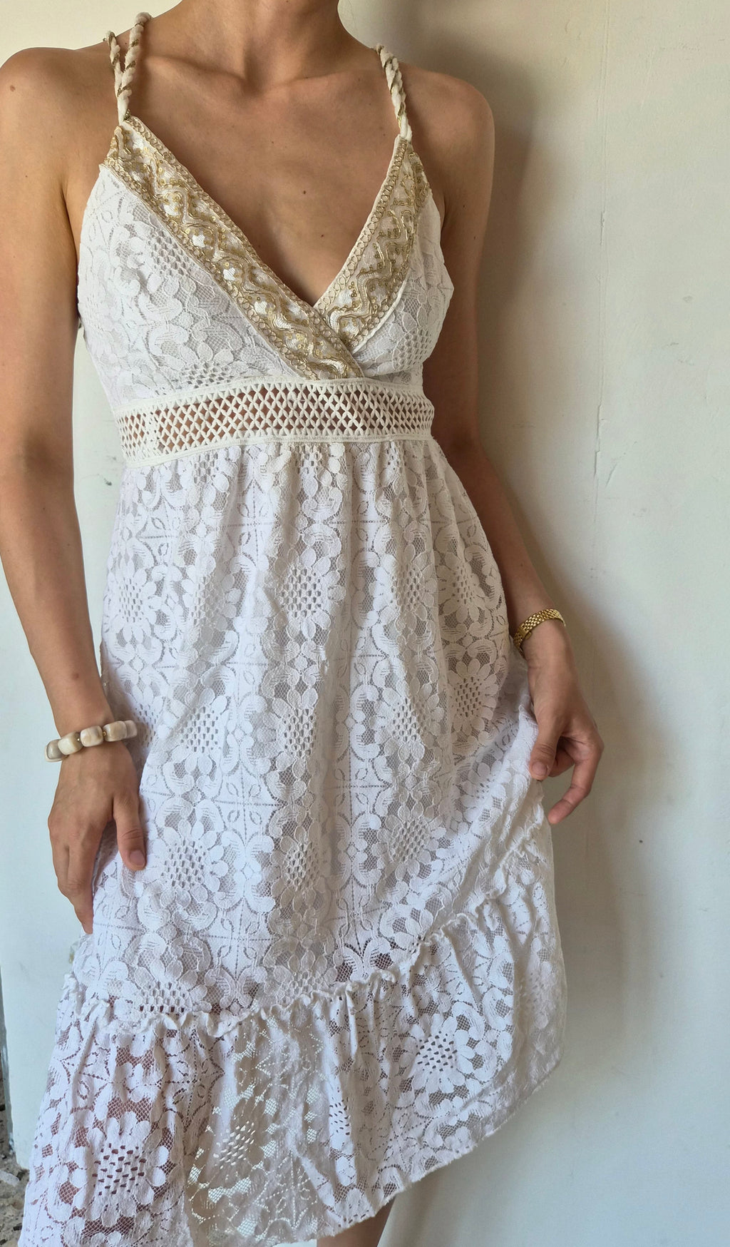 Spitzenkleid | weiß | Coastal | S