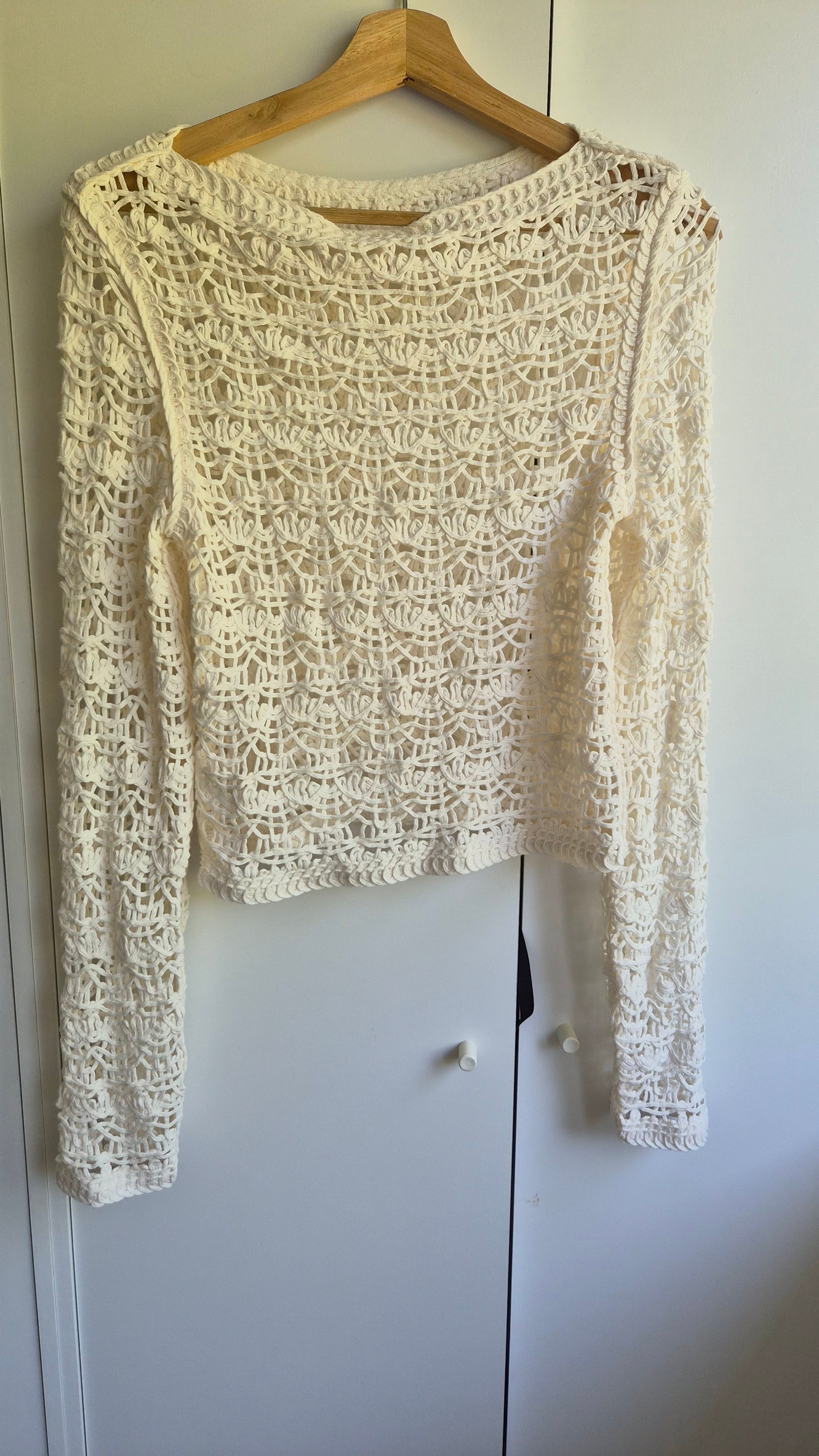 Häkel Strickpullover | Creme | Coastal | S